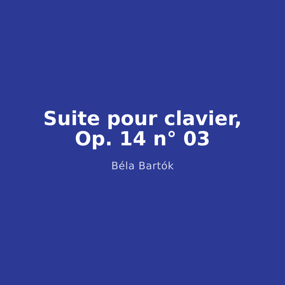 Suite pour clavier, Op. 14 n° 03