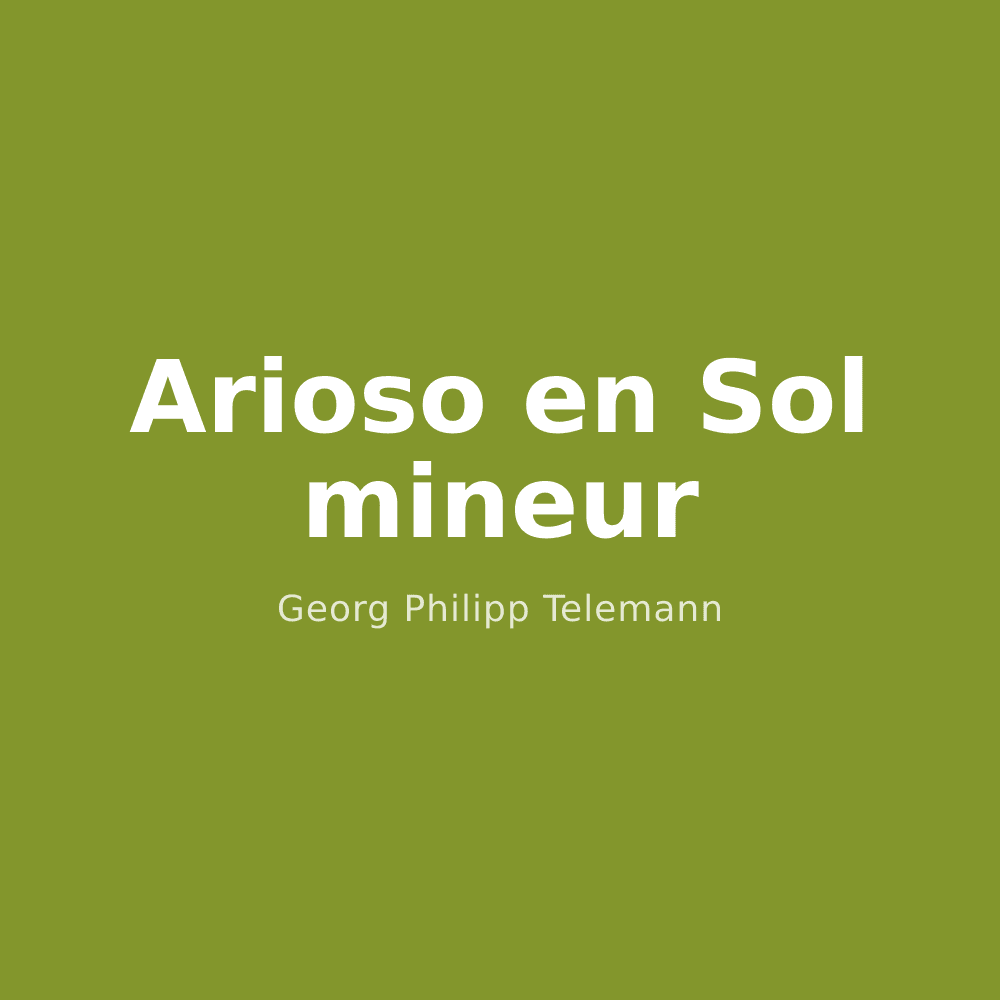 Arioso en Sol mineur