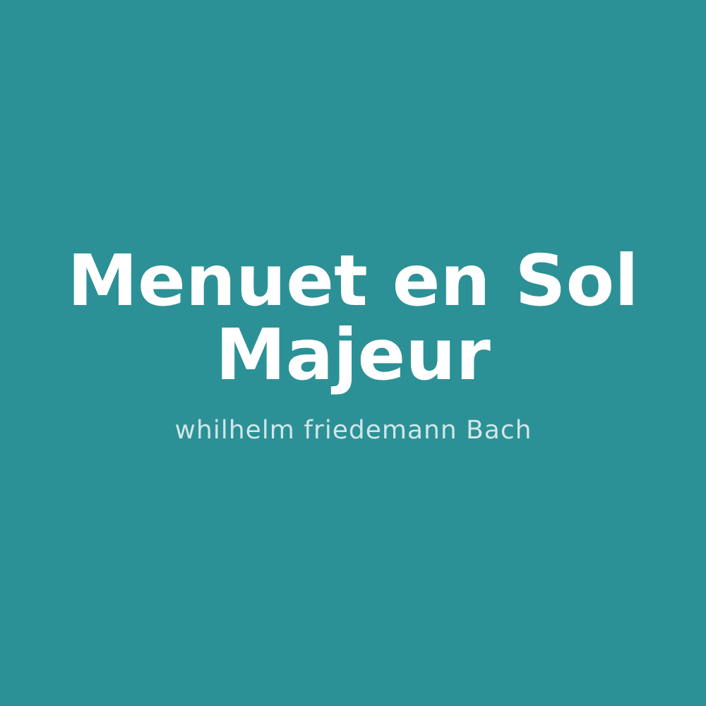 Menuet en Sol Majeur