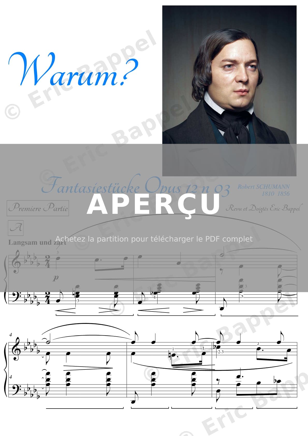 Fantasiestücke, Op. 12: III. Warum? — Extrait page 1 sur 4