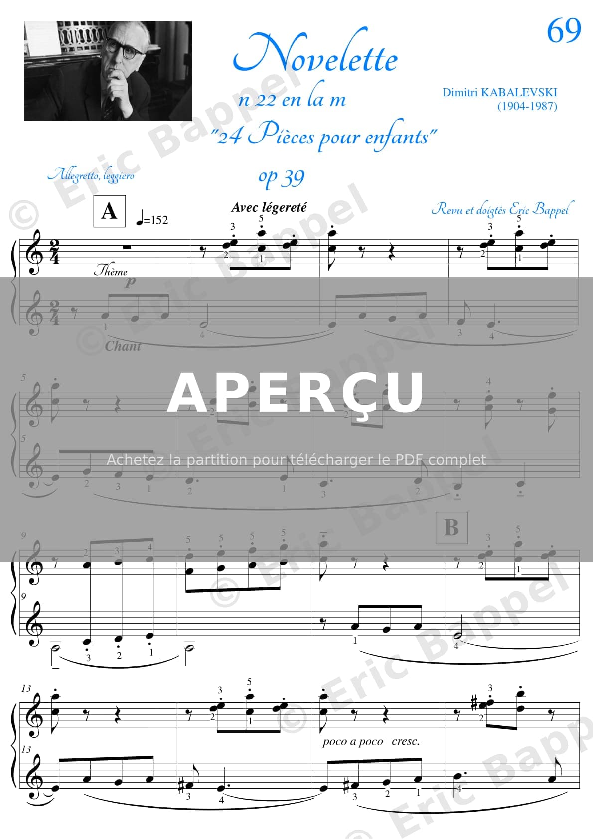 Novelette en La mineur — Extrait page 1 sur 4