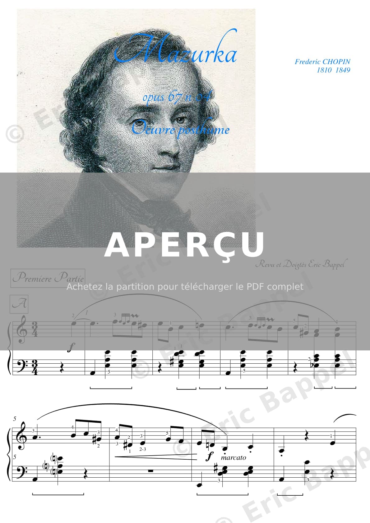 Mazurka Op.67 No 4 — Extrait page 1 sur 6