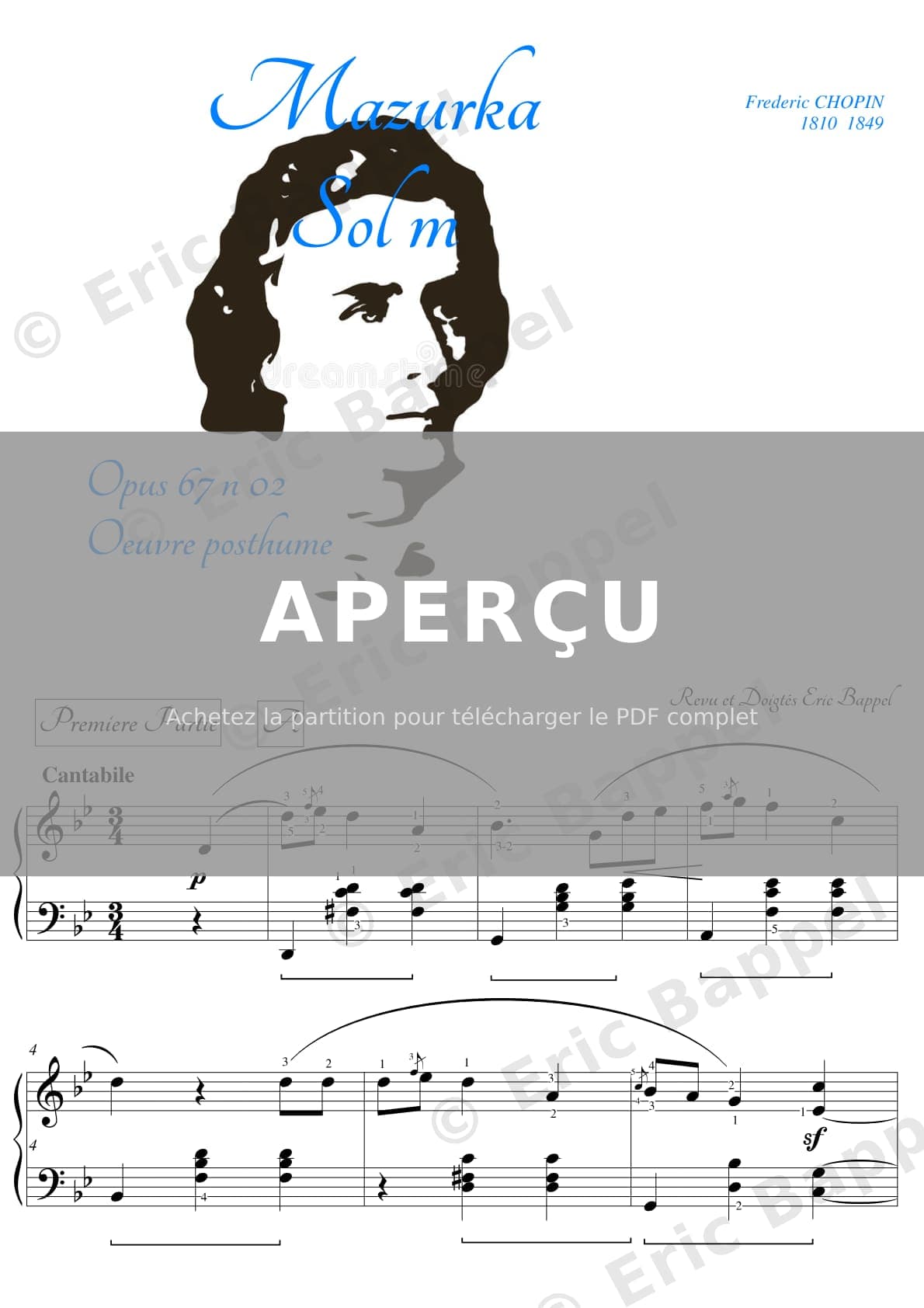 Mazurka Op. 67 No. 2 — Extrait page 1 sur 6
