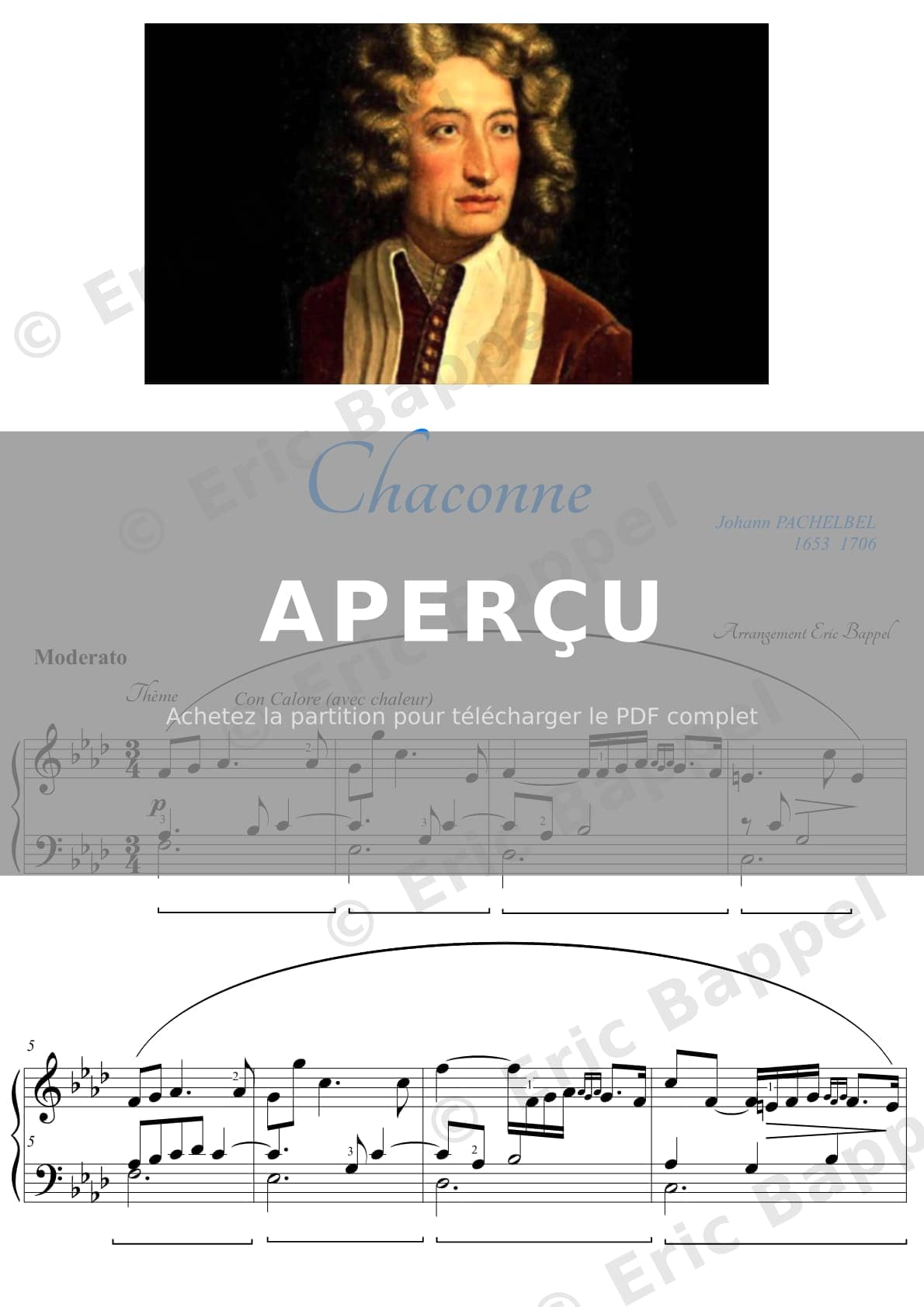 Chaconne en Fa mineur — Extrait page 1 sur 5
