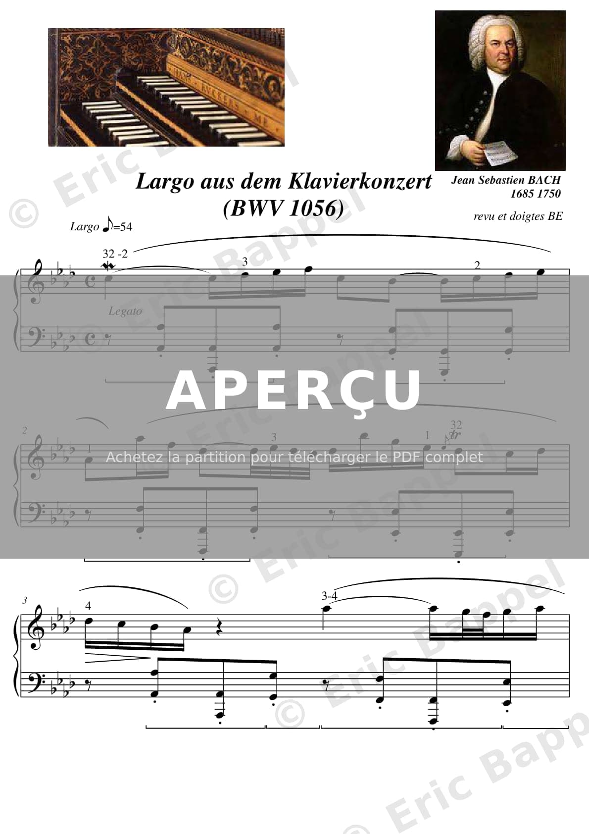 Largo aus dem klavierkonzert niveau 2 — Extrait page 1 sur 6