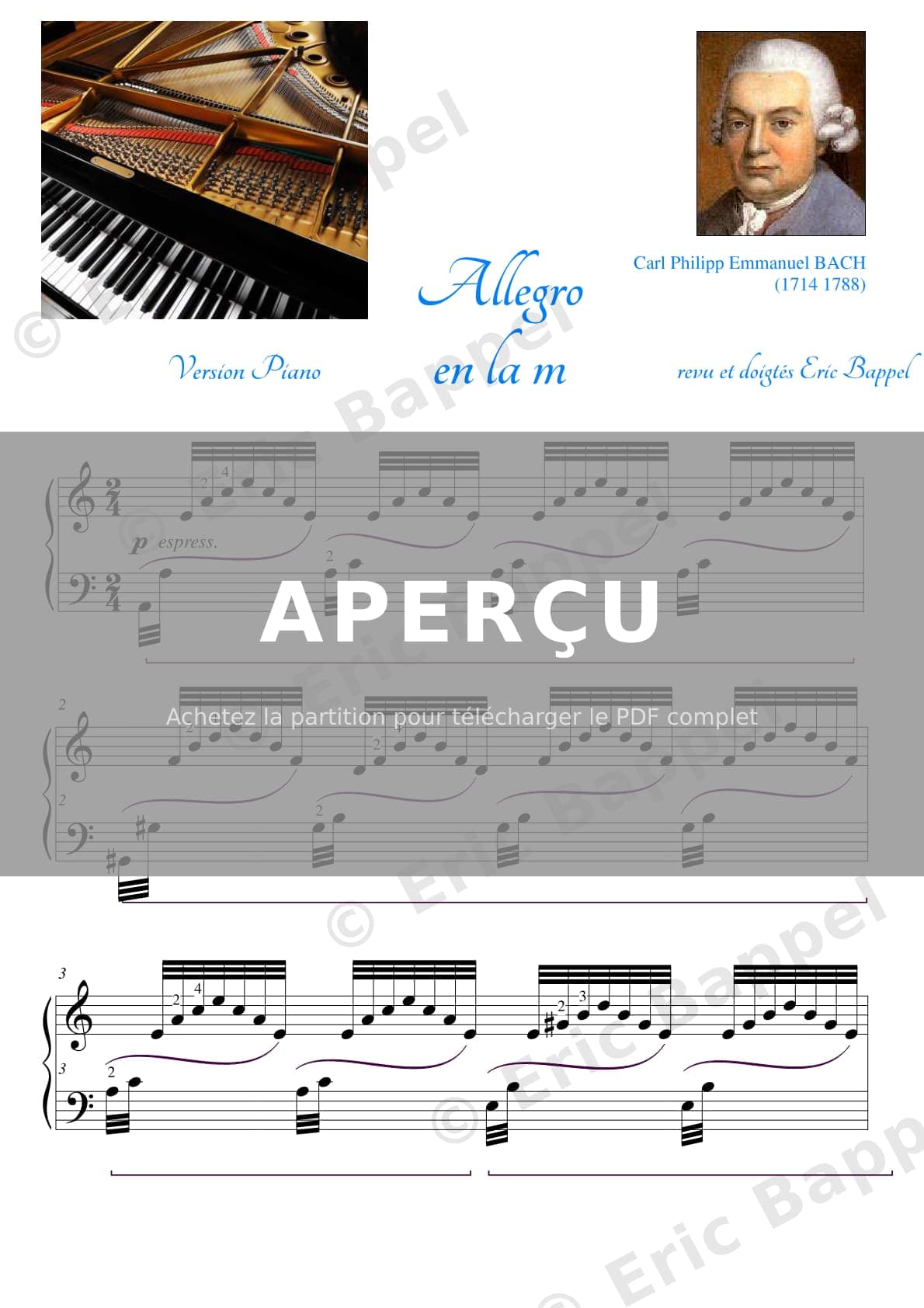Allegro en la m — Extrait page 1 sur 2