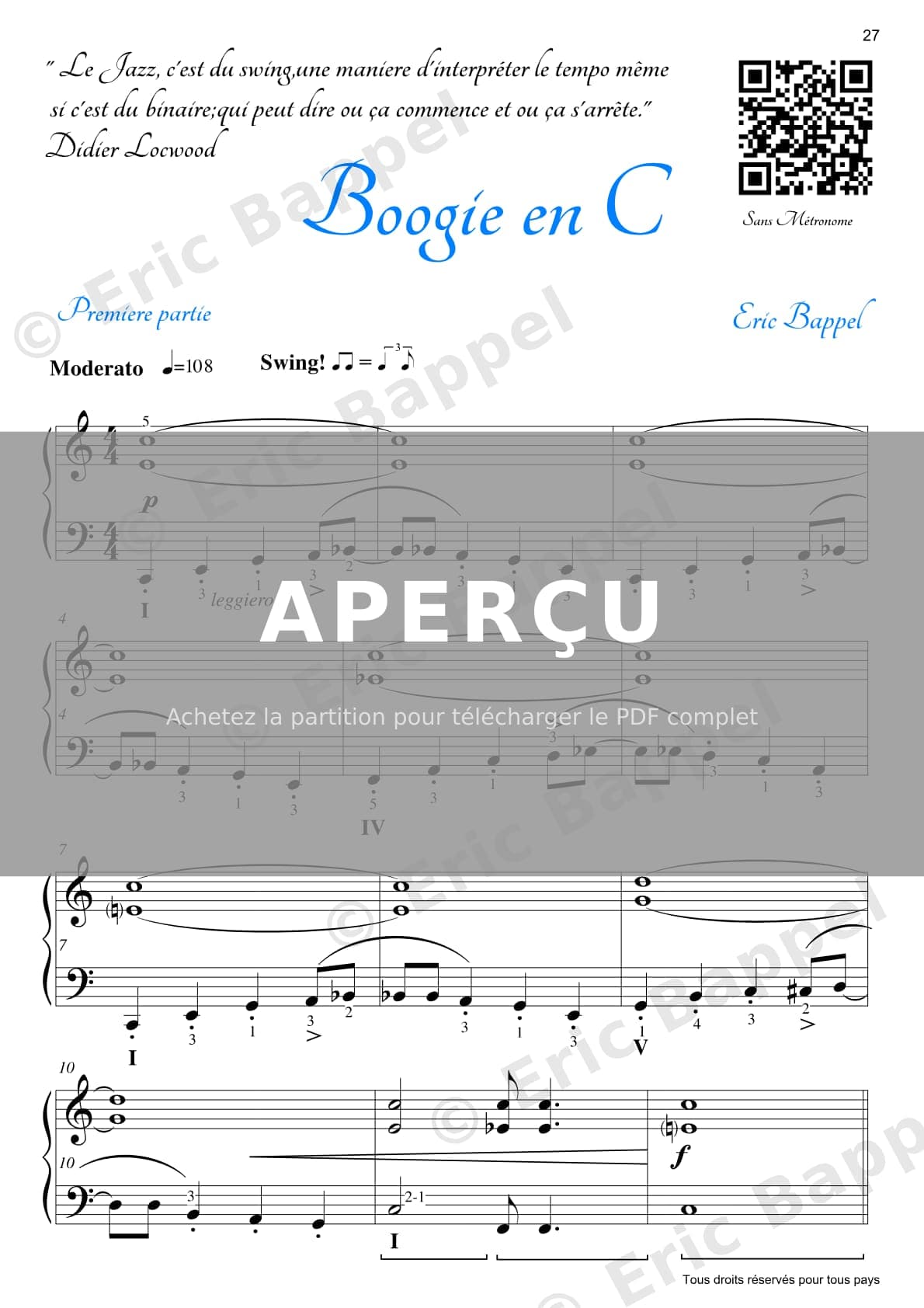 Boogie en C — Extrait page 2 sur 12