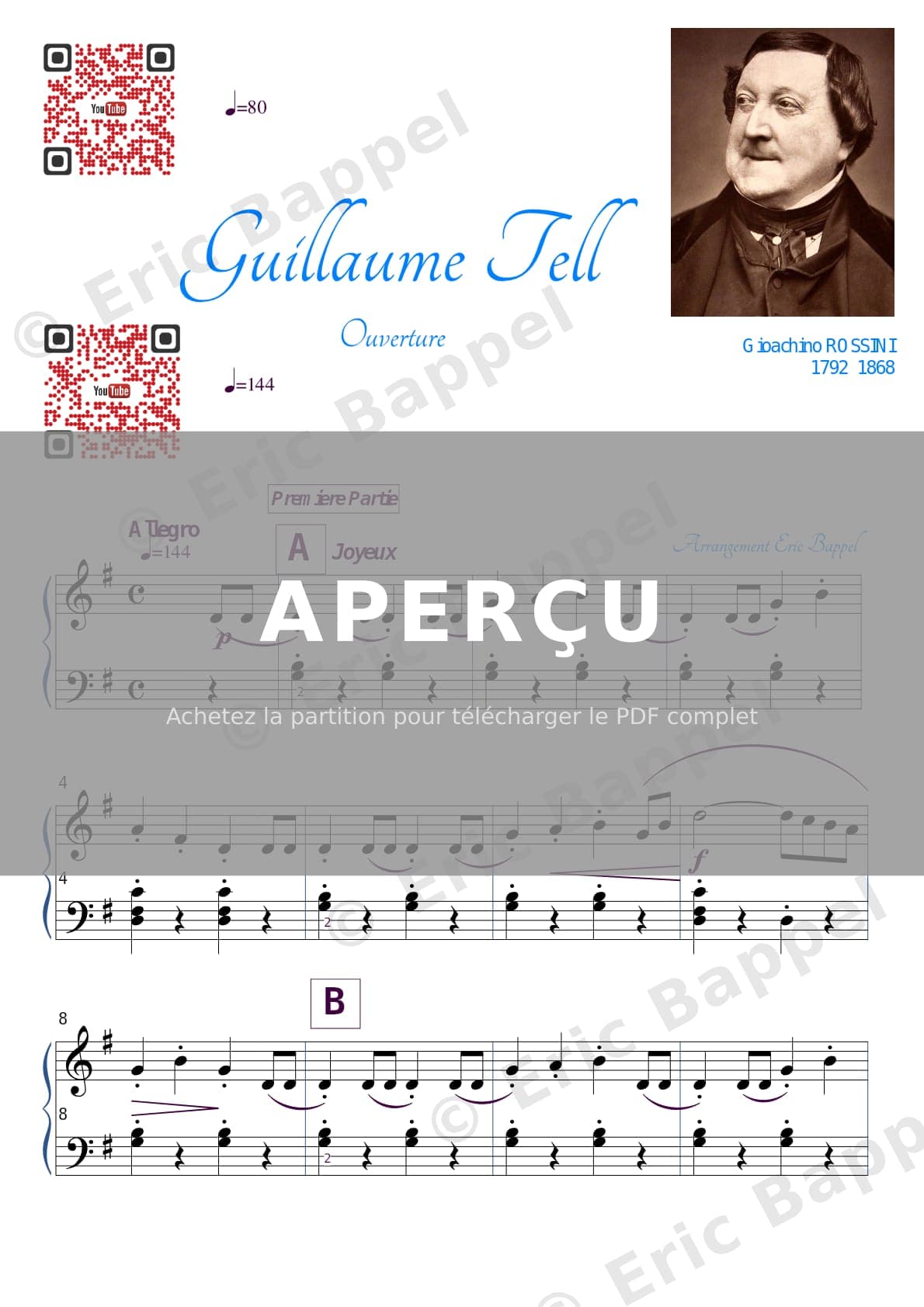 Guillaume Tell: Overture: Allegro vivace (Finale) — Extrait page 1 sur 3
