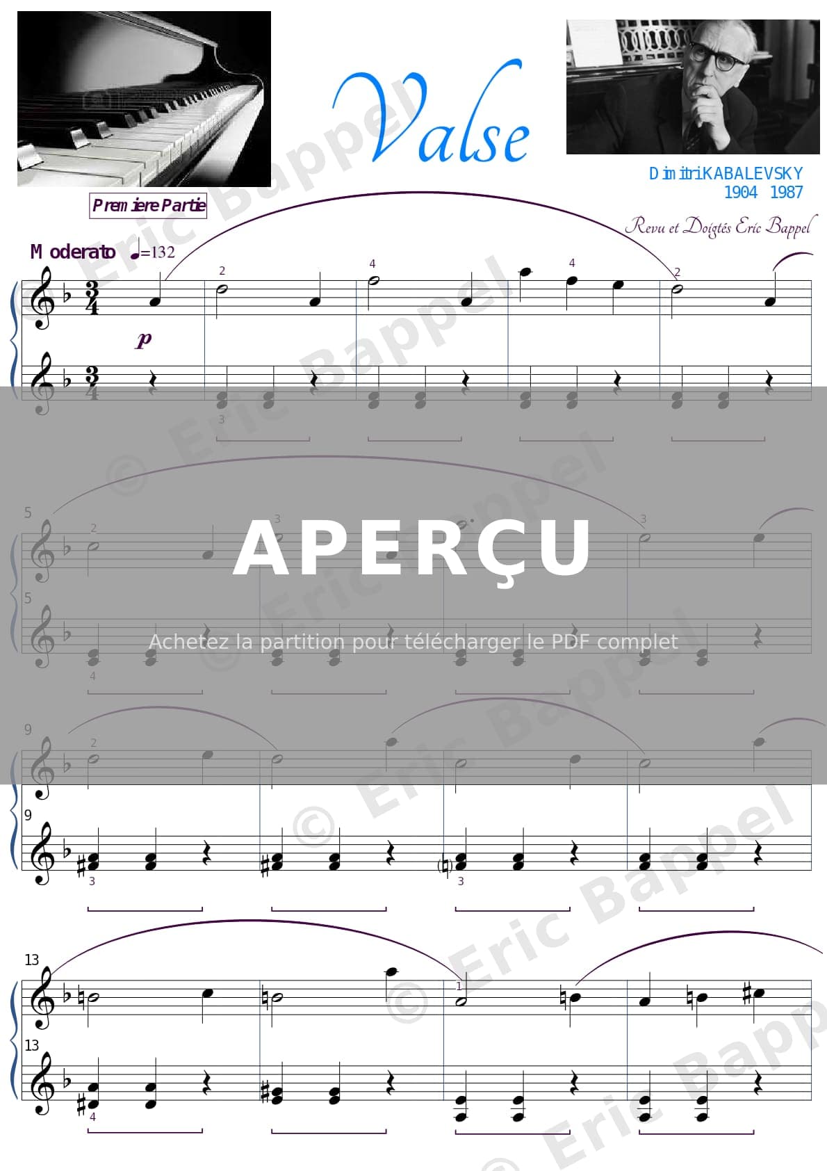 Valse en Ré mineur — Extrait page 1 sur 2
