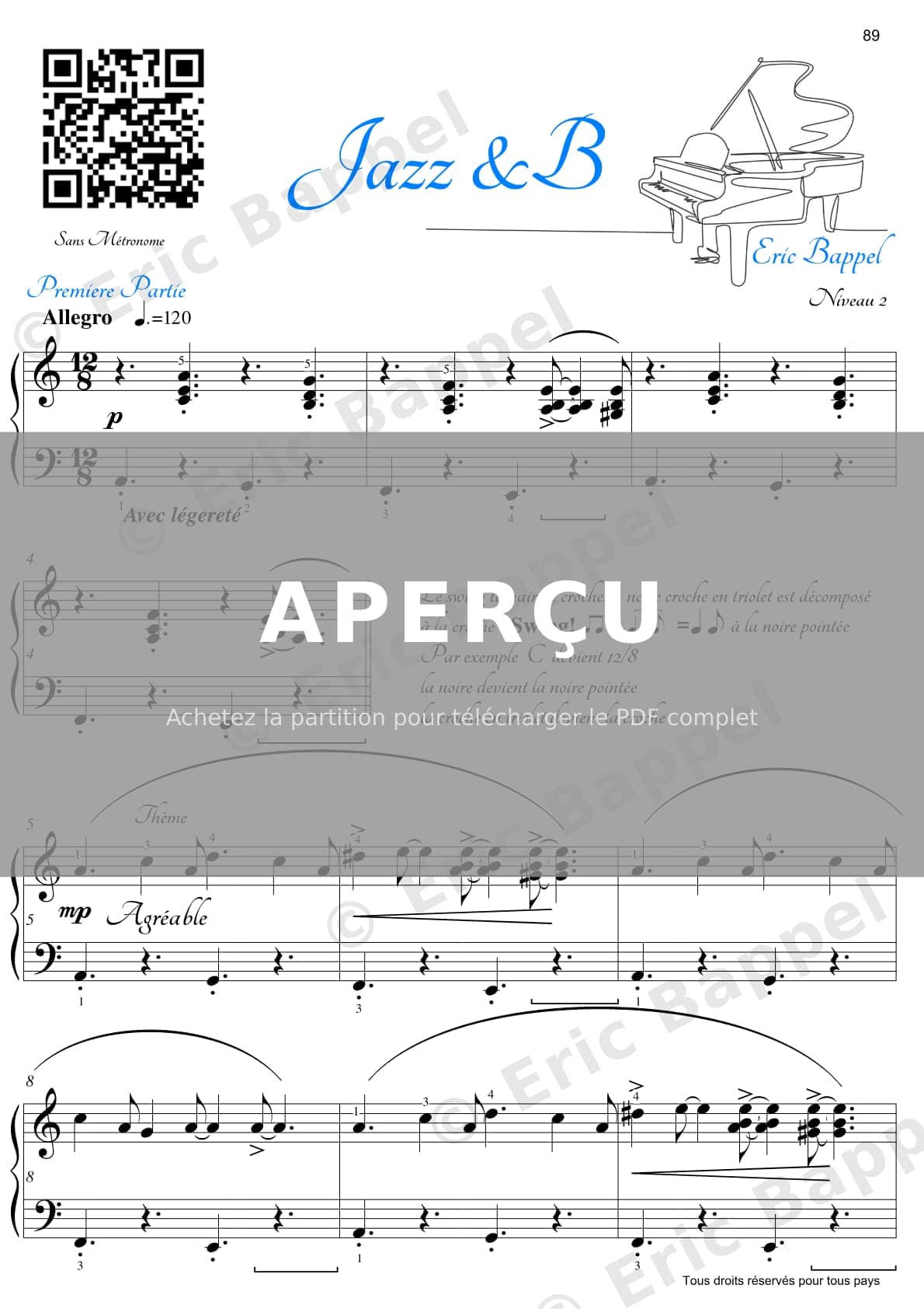 Jazz & B (niveau 2) — Extrait page 1 sur 12