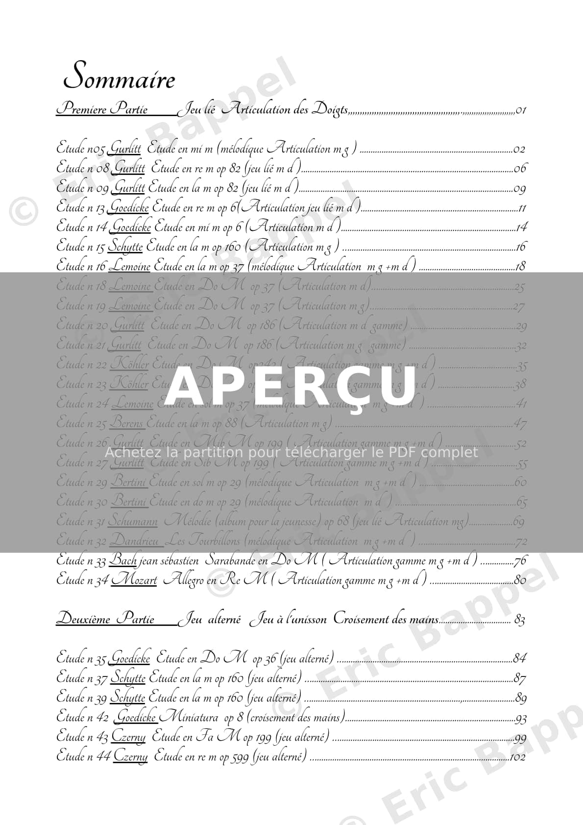 Les Études Step-by-Step — Extrait page 2 sur 538