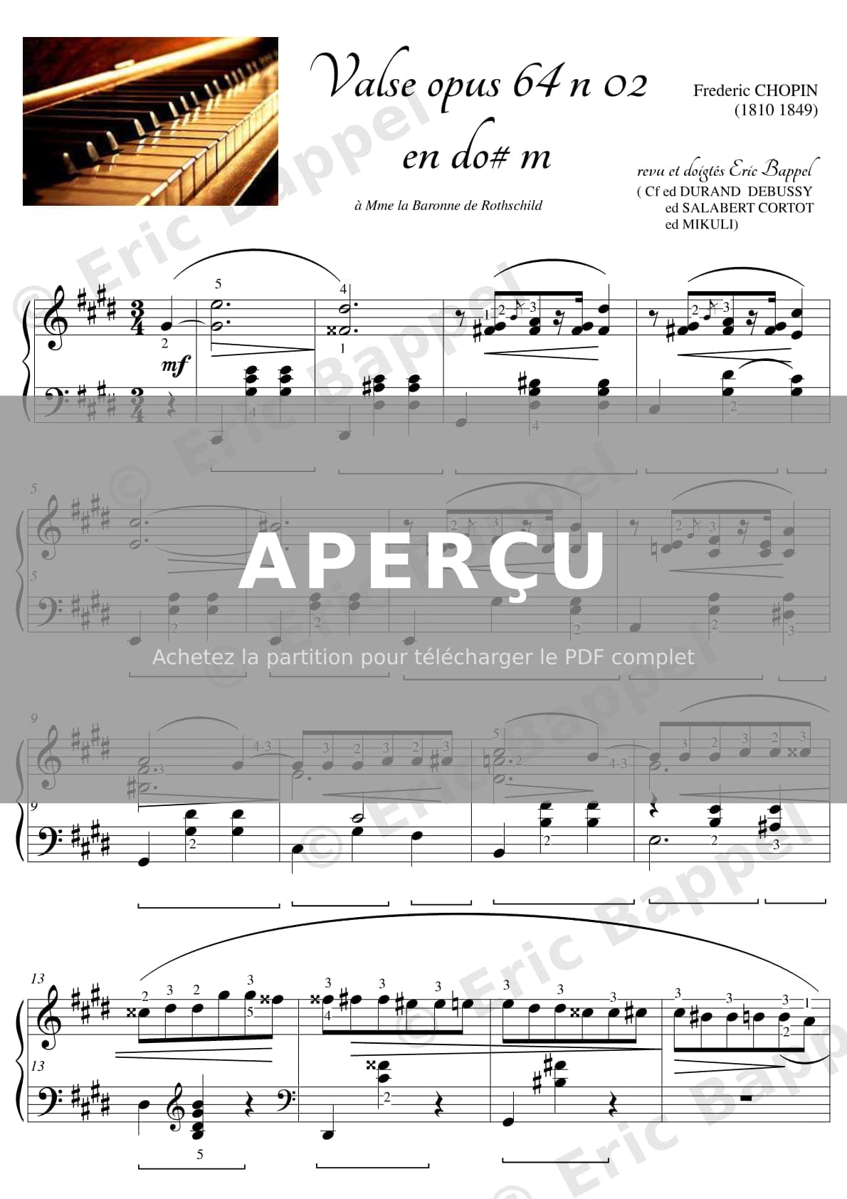 Valse, Op. 64 n° 2 en Do dièse mineur — Extrait page 1 sur 12