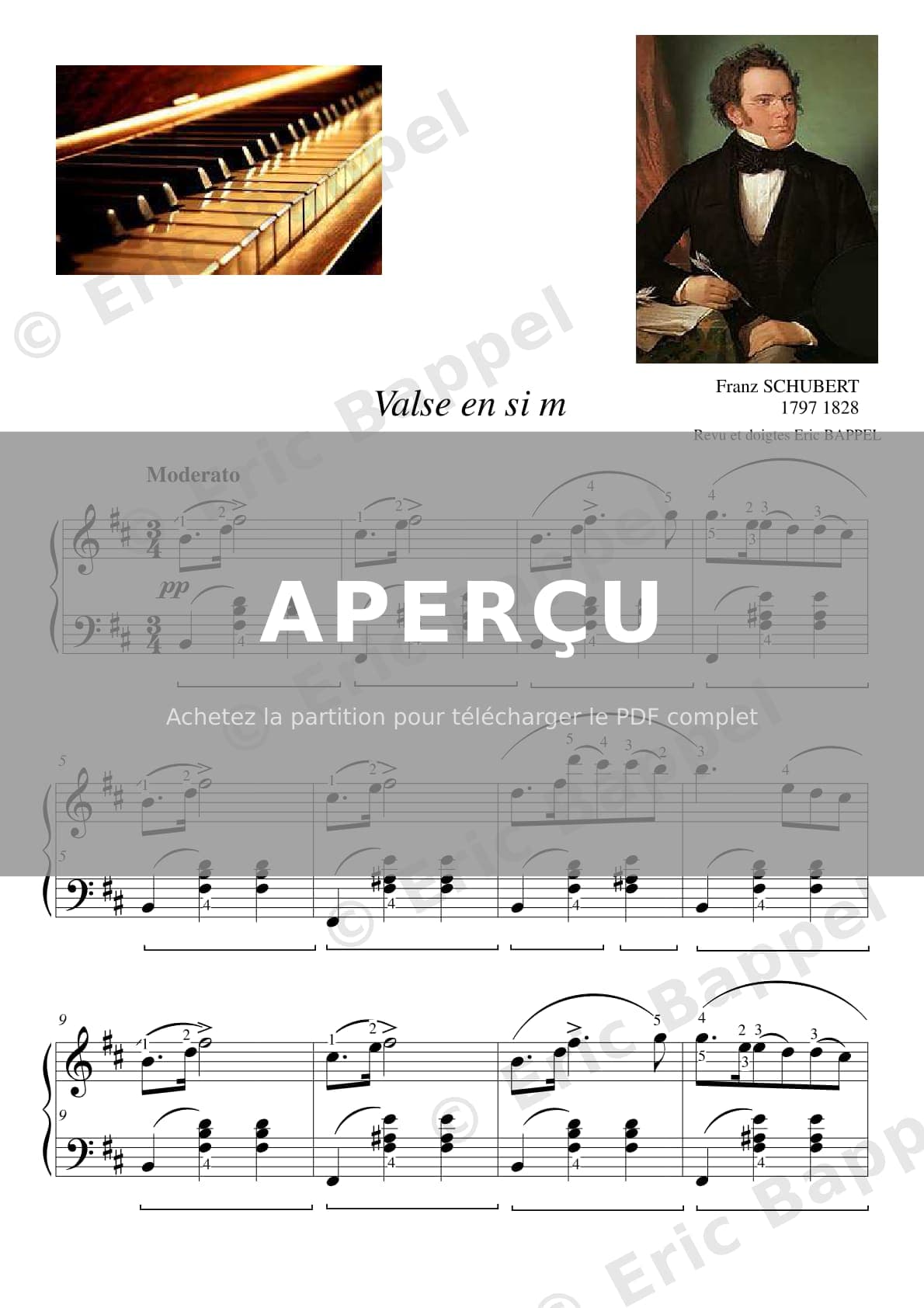 Valse en Si mineur, Op. 18 No. 6 — Extrait page 1 sur 4