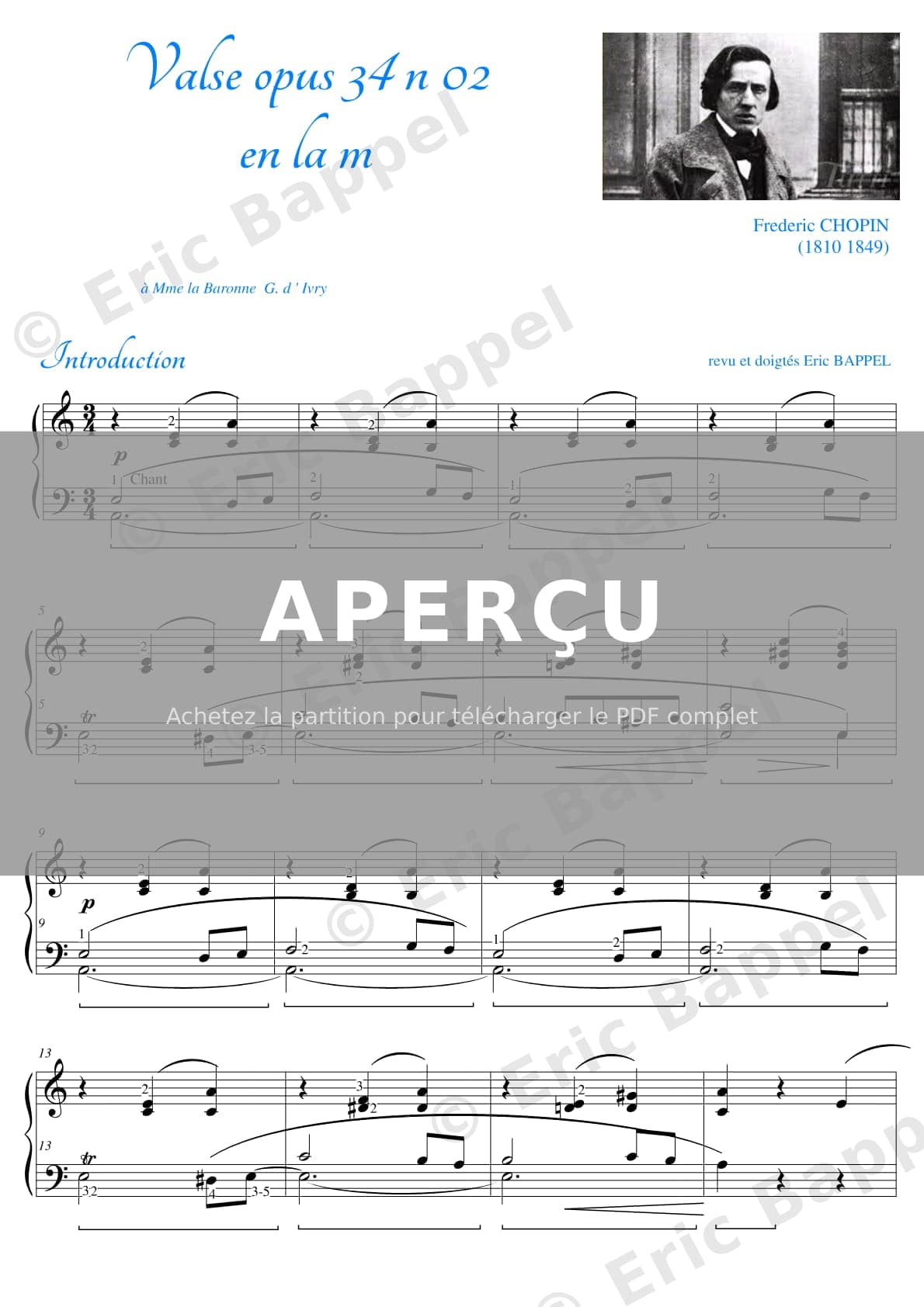Valse Op. 34 No. 2 en La mineur — Extrait page 1 sur 12