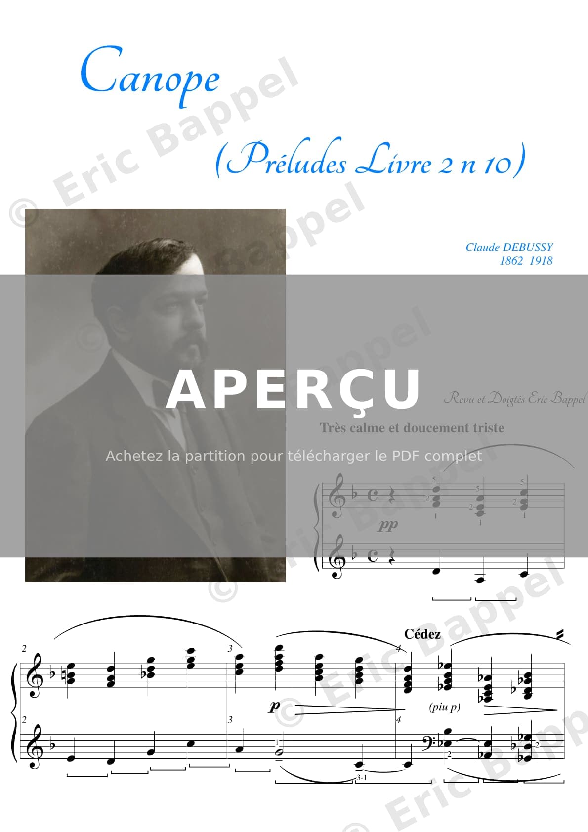 Préludes, Livre 2, Canope — Extrait page 1 sur 5