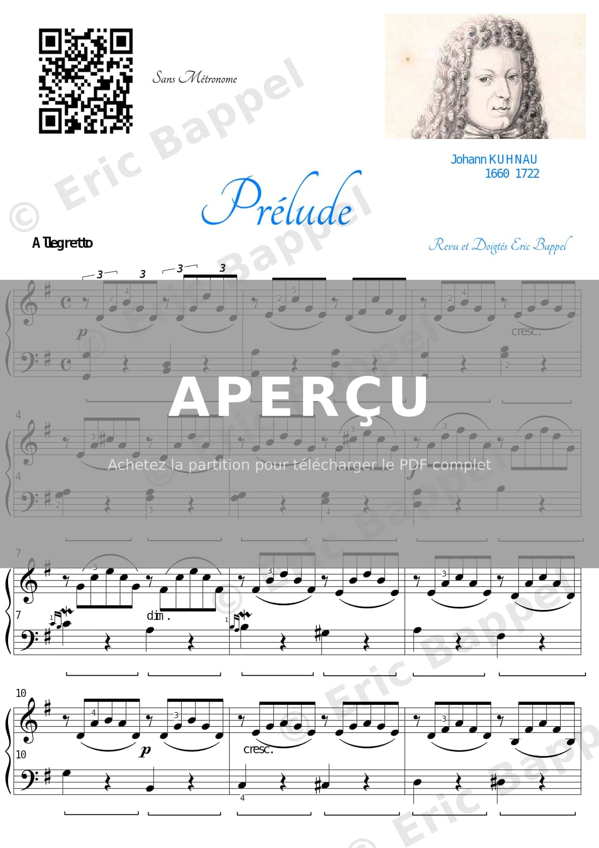 Prélude en Sol majeur — Extrait page 1 sur 3