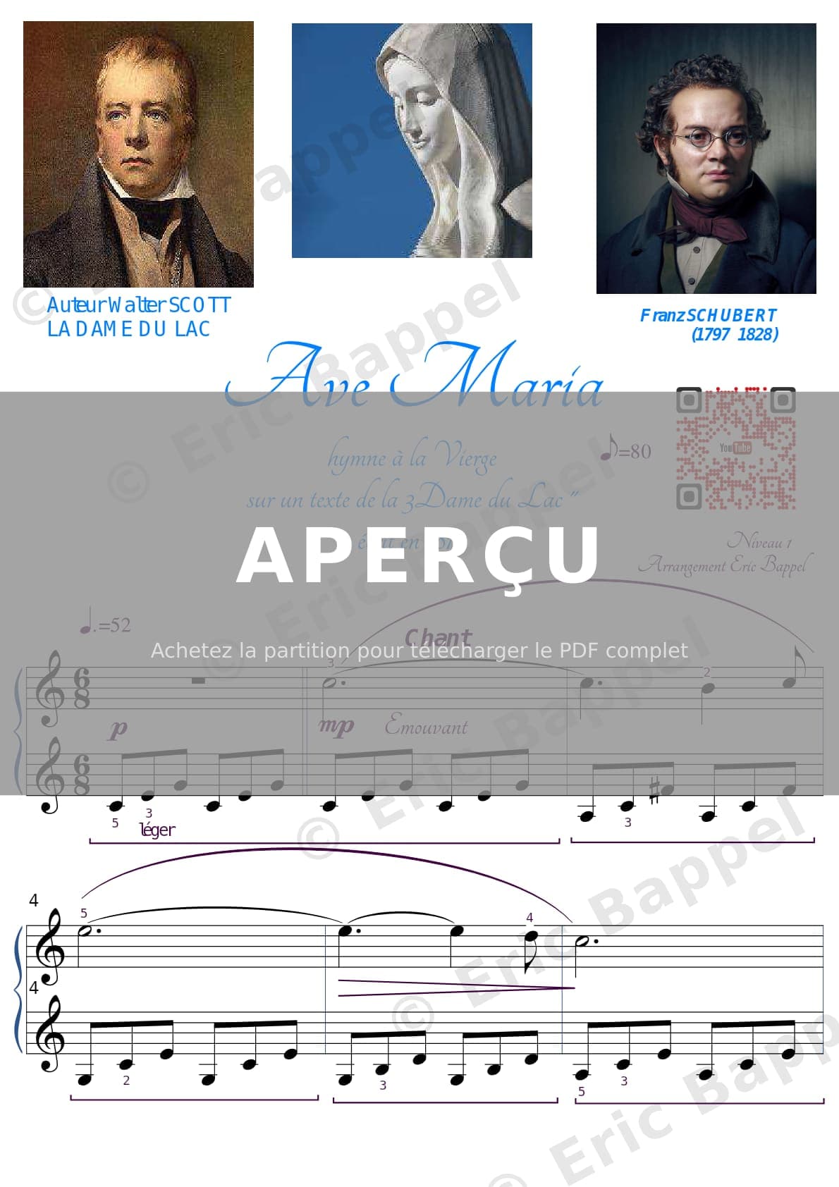Ave Maria en Do majeur, niveau 1 — Extrait page 1 sur 2
