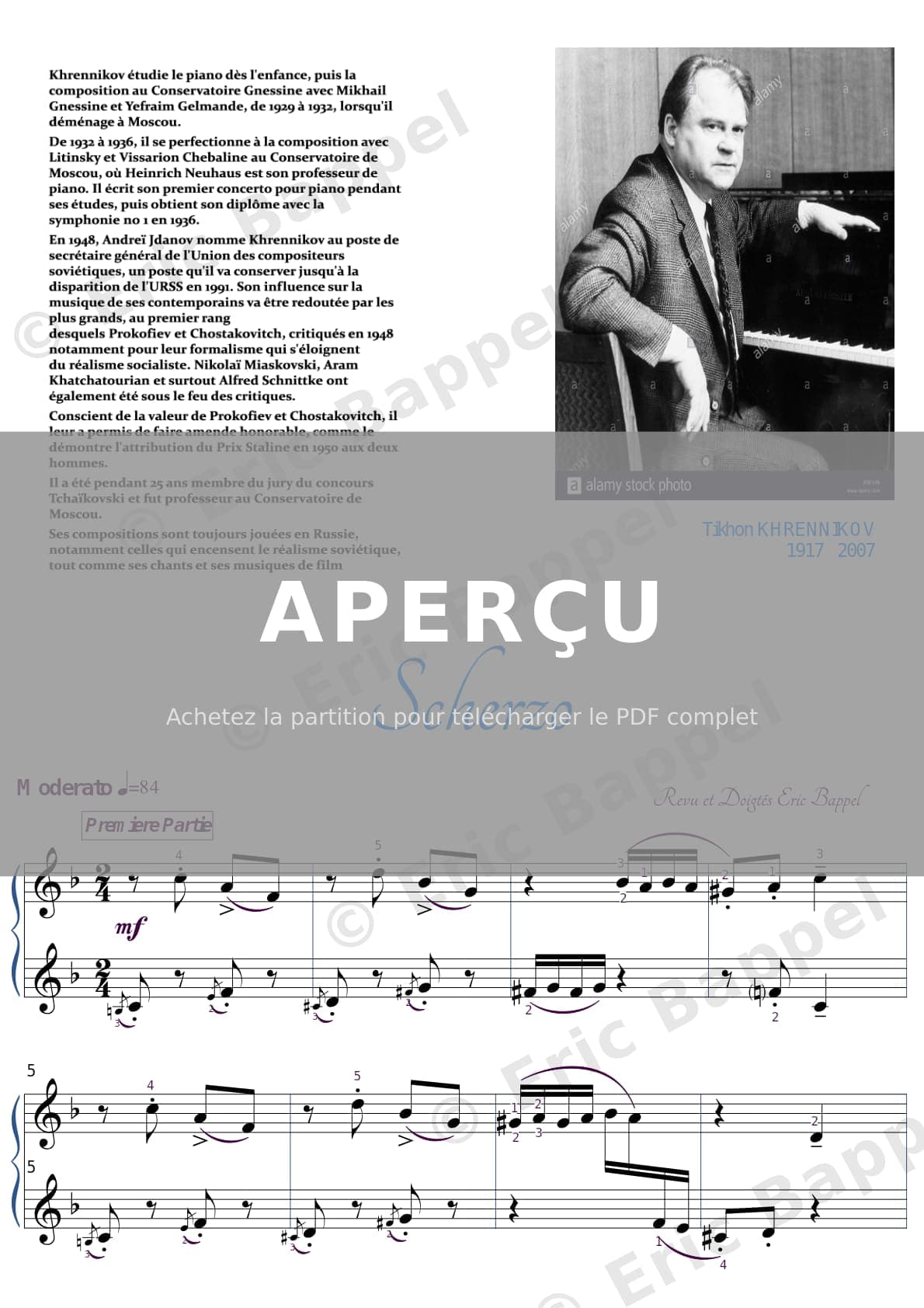 Scherzo en Fa majeur — Extrait page 1 sur 2