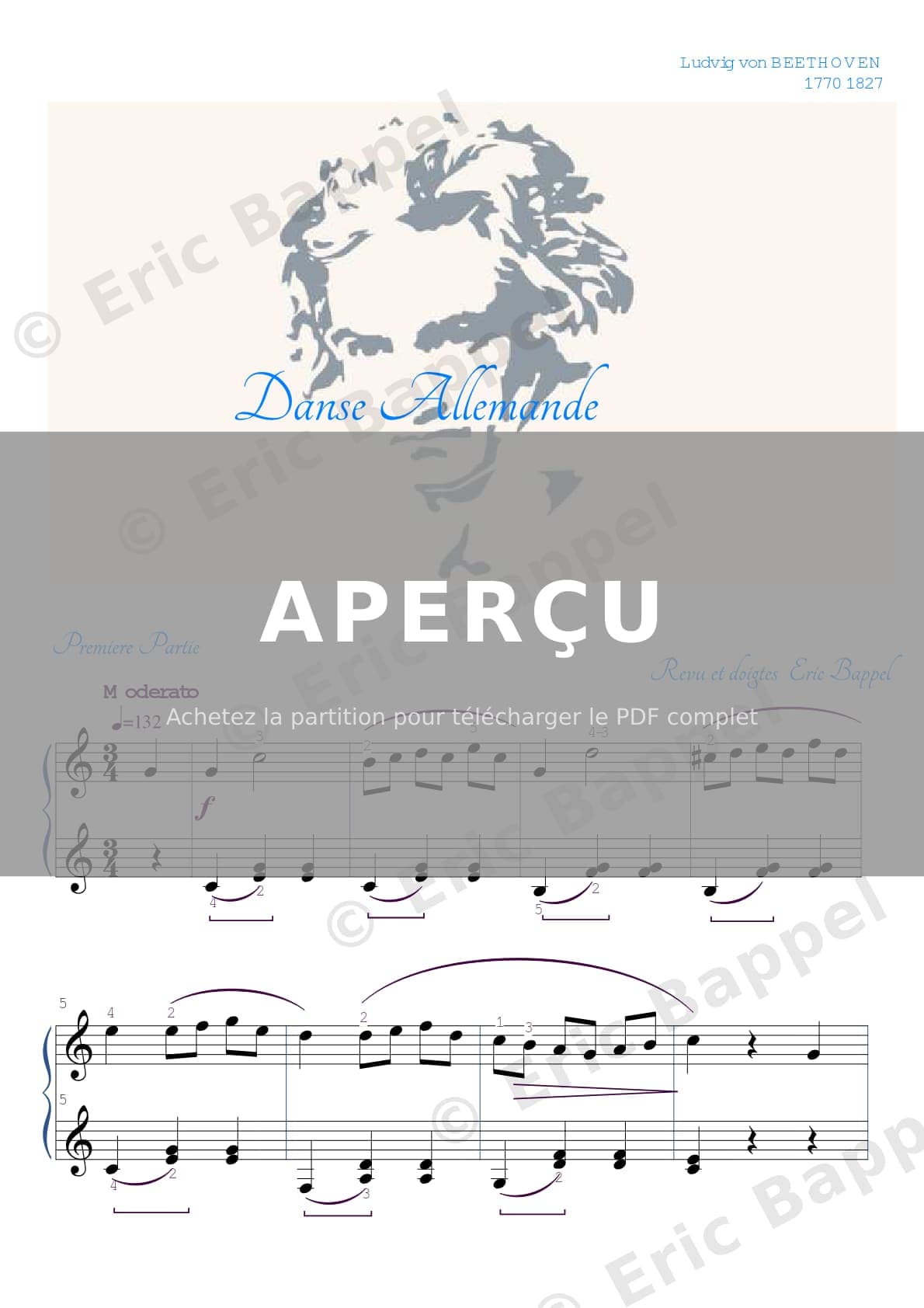Danse allemande en Do majeur — Extrait page 1 sur 3