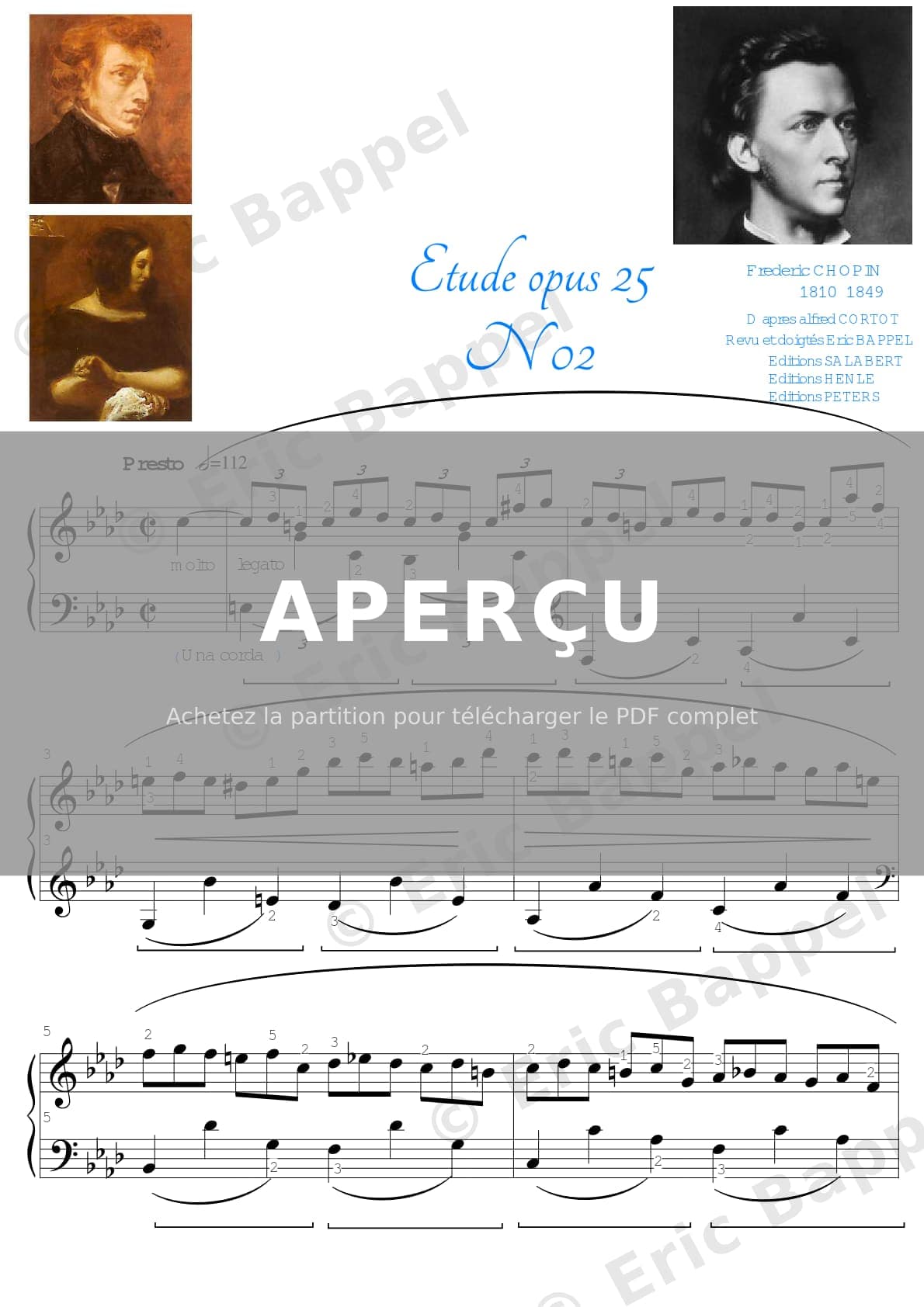 Étude en Fa mineur, Op. 25 n° 2 — Extrait page 1 sur 9