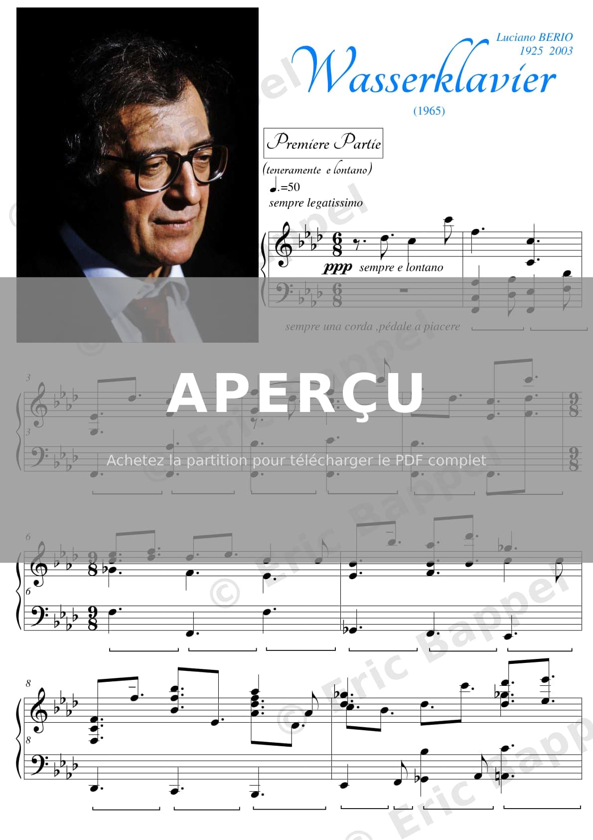 Wasserklavier, issu 6 Encores: No. 3 — Extrait page 1 sur 3