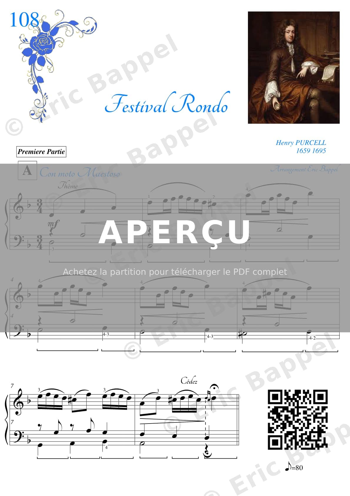 Festival Rondo Abdelazer, Z. 570: II. Rondeau — Extrait page 2 sur 6