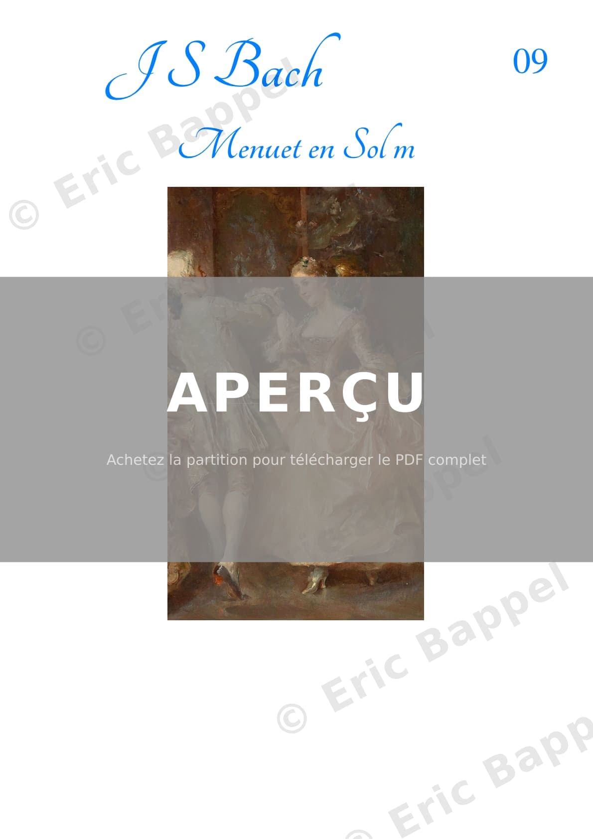 Menuet en Sol mineur, BWV 822 — Extrait page 1 sur 4