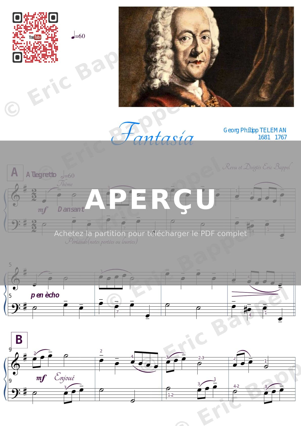 Fantasia en Mi mineur — Extrait page 1 sur 2