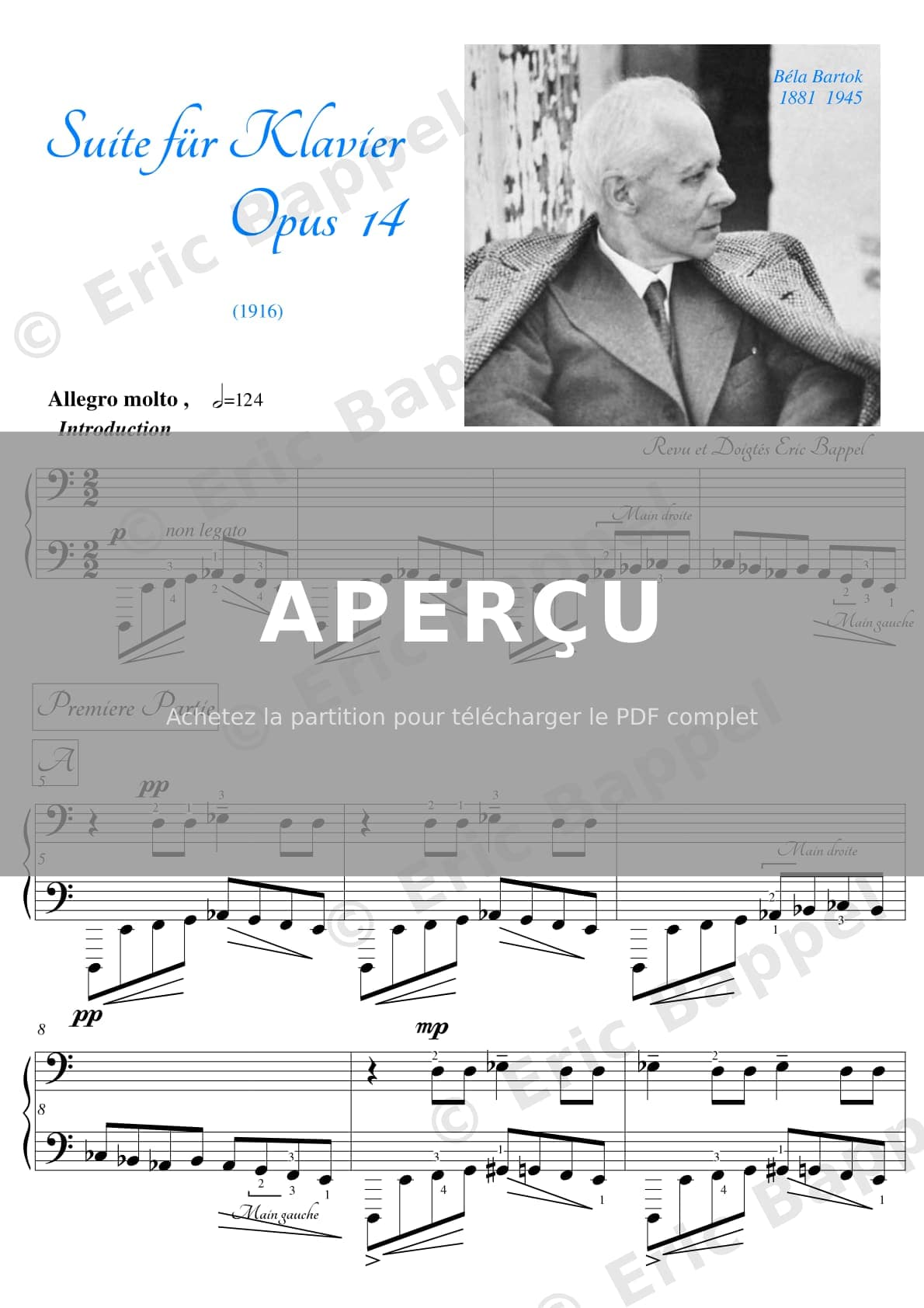 Suite pour clavier, Op. 14 n° 03 — Extrait page 1 sur 11