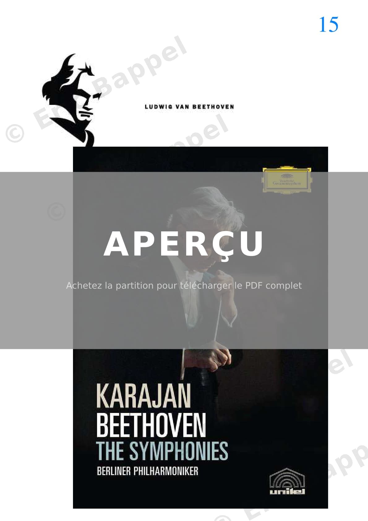 Symphonie n° 5 en Do mineur, Op. 67, arrangement pour piano (niveau 3) — Extrait page 1 sur 6