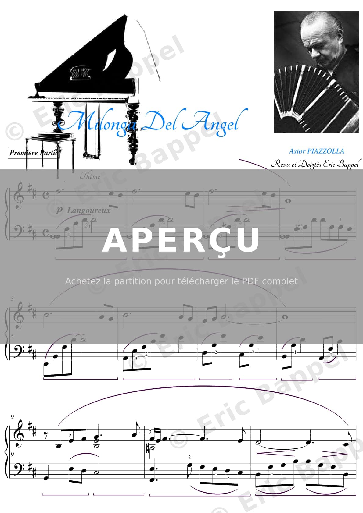 Milonga del Angel — Extrait page 1 sur 6