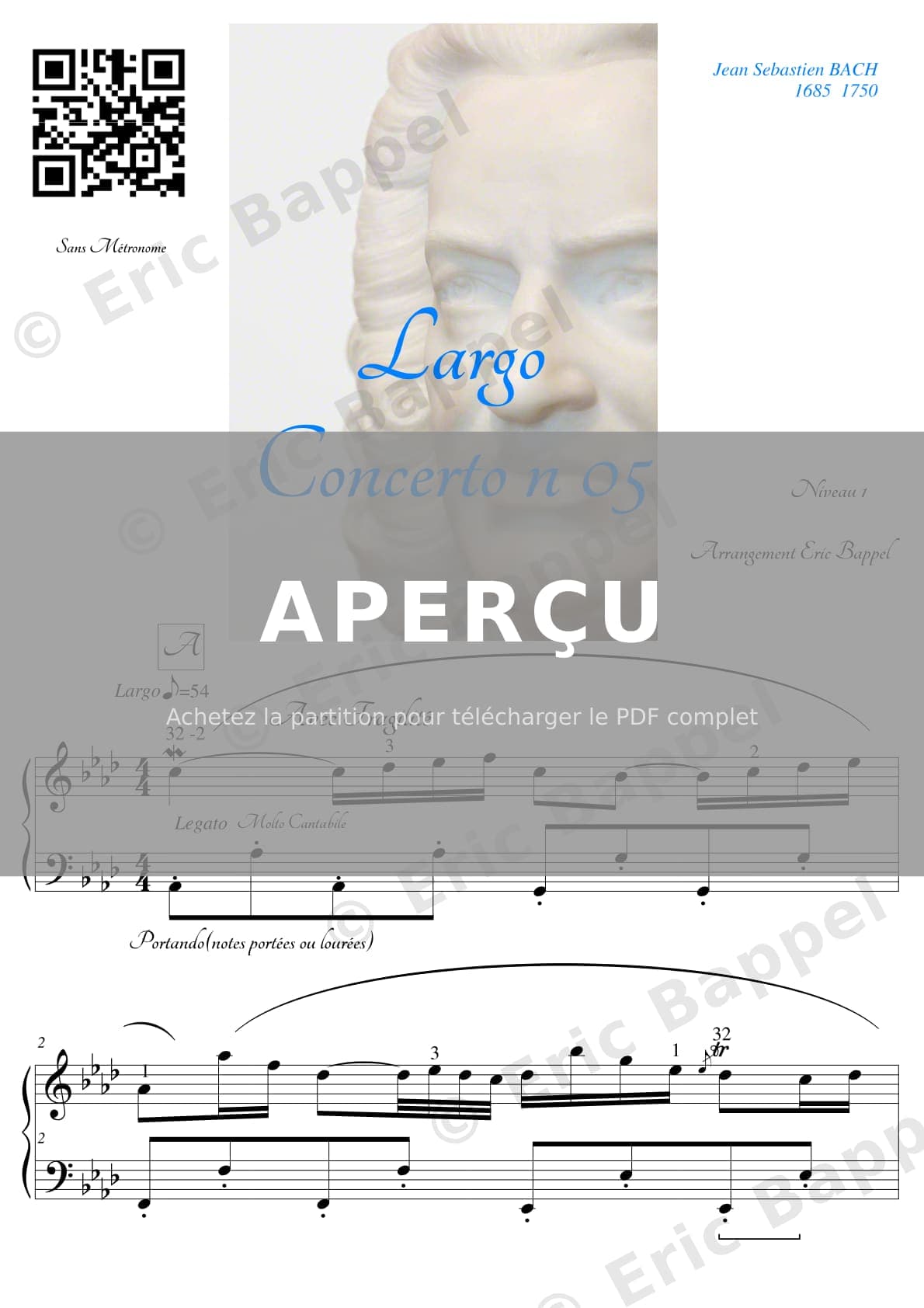 Largo aus dem klavierkonzert niveau 1 — Extrait page 1 sur 6