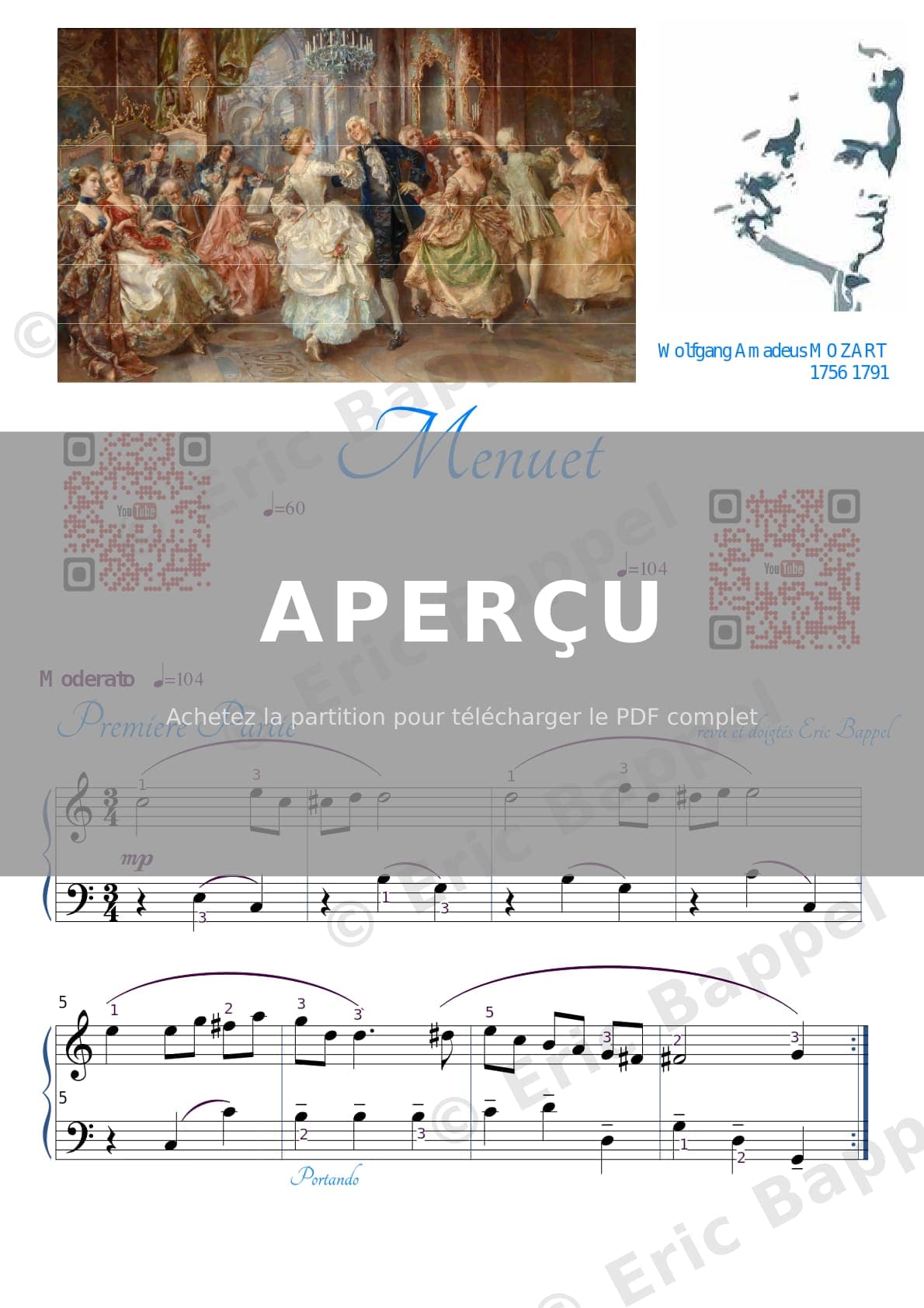 Menuet en Do majeur, K. 6 — Extrait page 1 sur 2