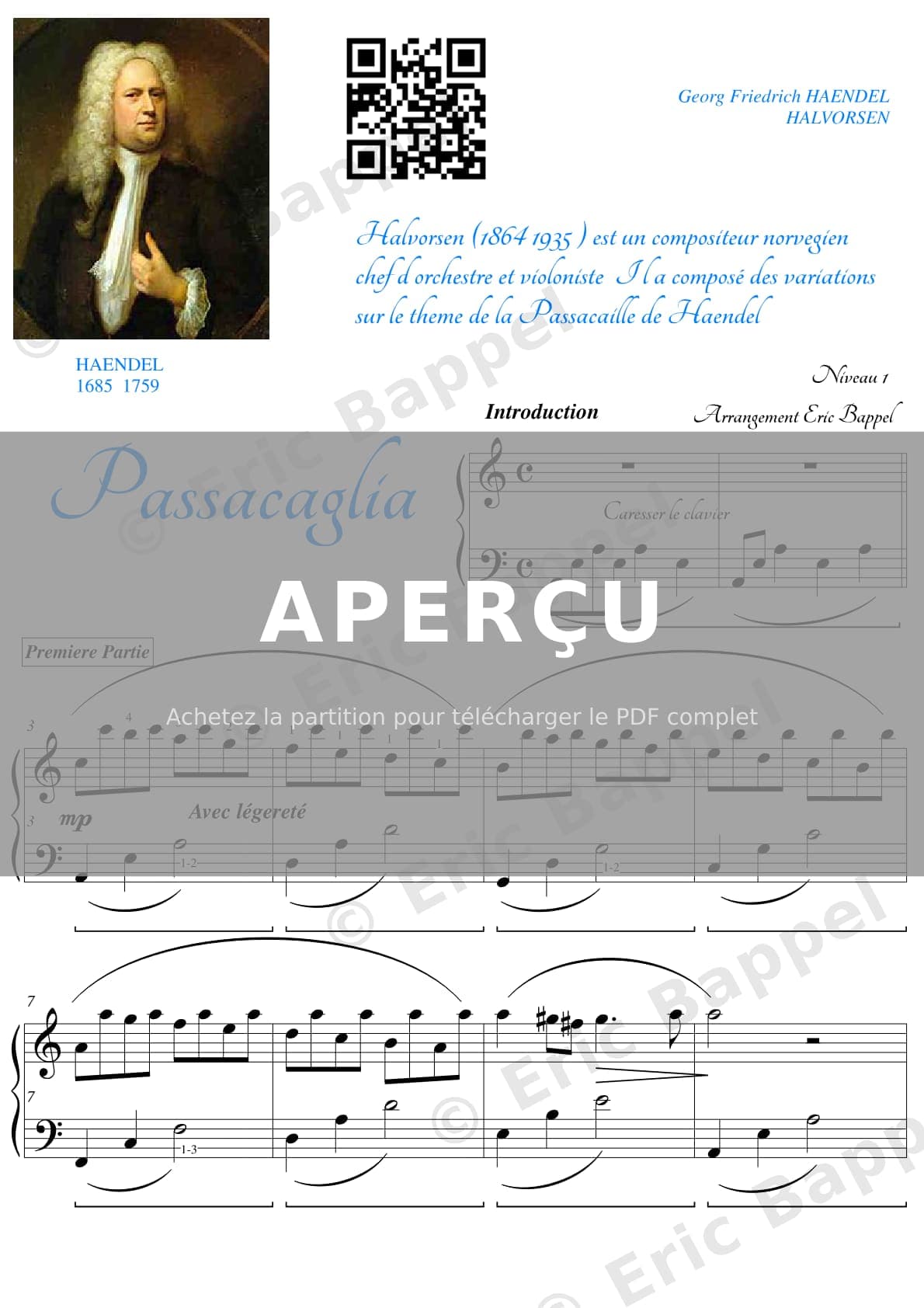 Passacaglia niveau 1 — Extrait page 1 sur 5