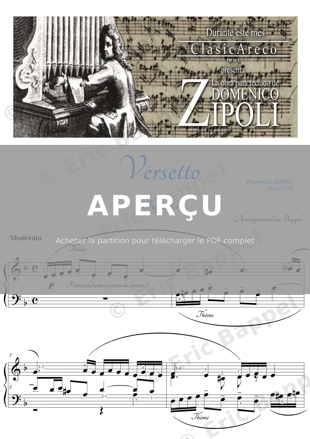 Versetto Fughetta en Ré mineur — Extrait page 1 sur 2