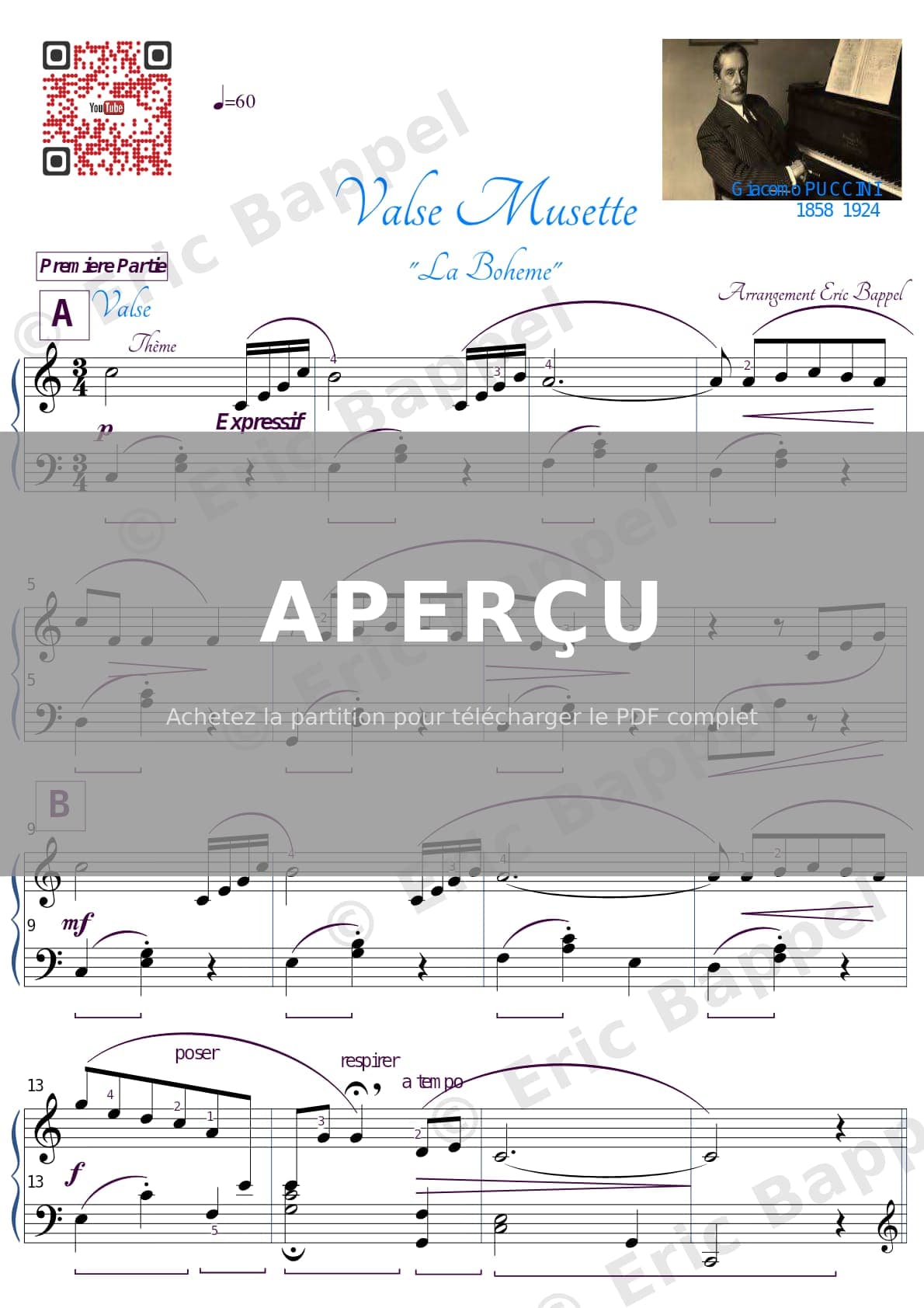 La bohème, Act II: "Quando m'en vo'", "Musetta's Waltz (Walzer der Musette / Valse de Musette)" — Extrait page 1 sur 2