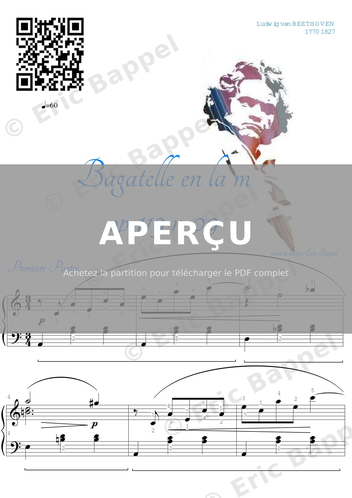 Bagatelle, Op. 119: No. 9 in A Minor. Vivace moderato — Extrait page 1 sur 4