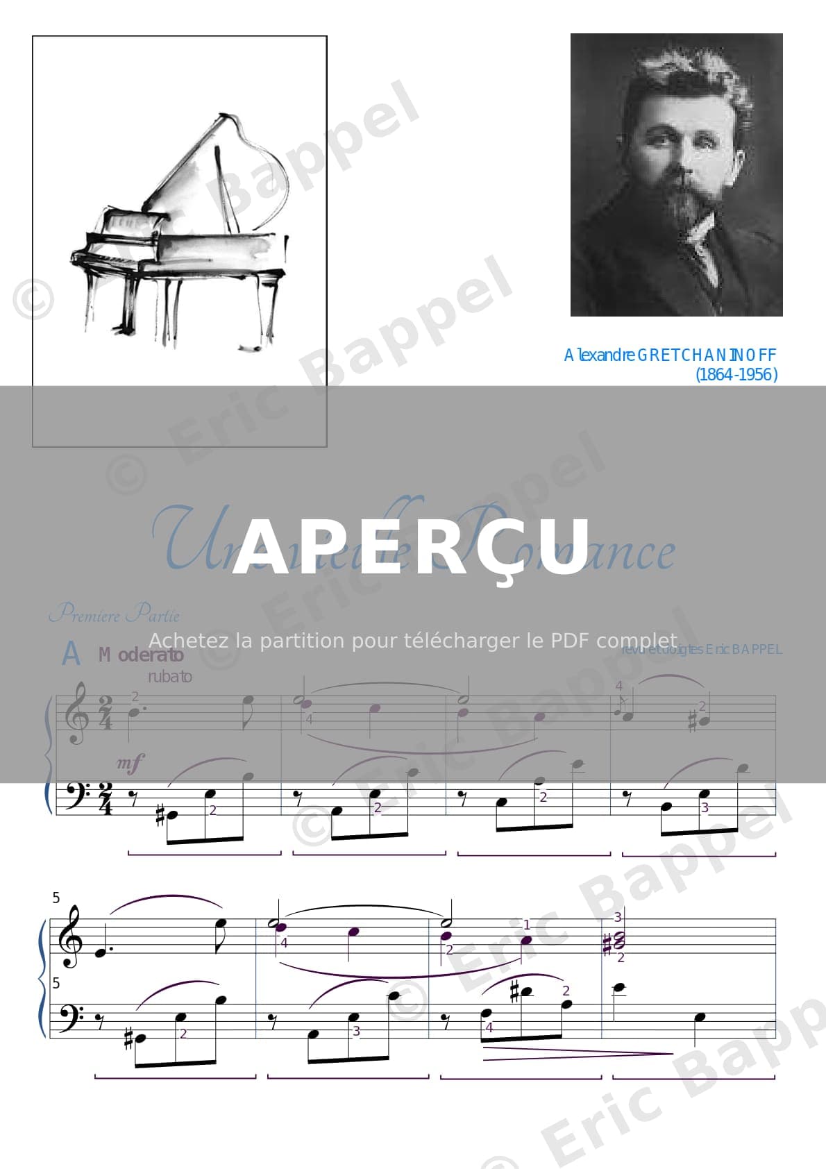 Une vieille romance, Op. 119: No. 2 — Extrait page 1 sur 3