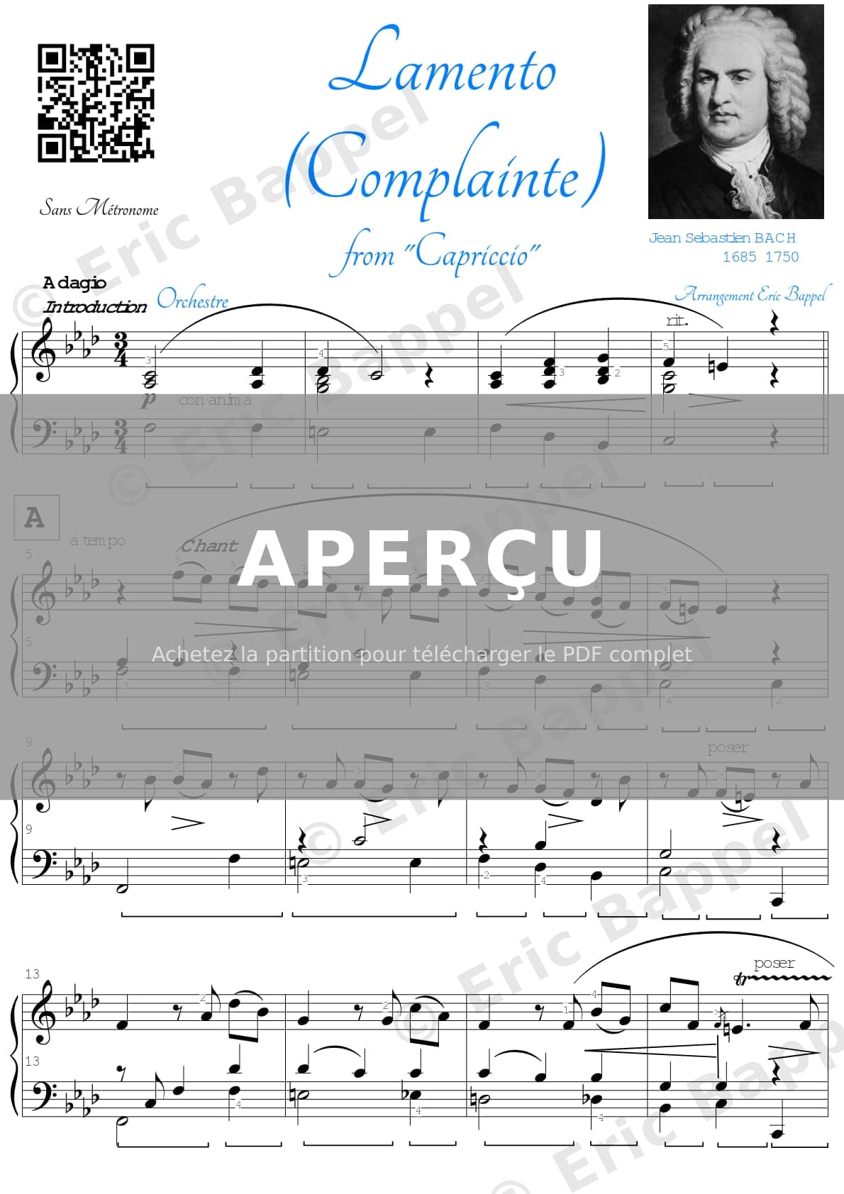 Lamento (from Capriccio) — Extrait page 1 sur 3