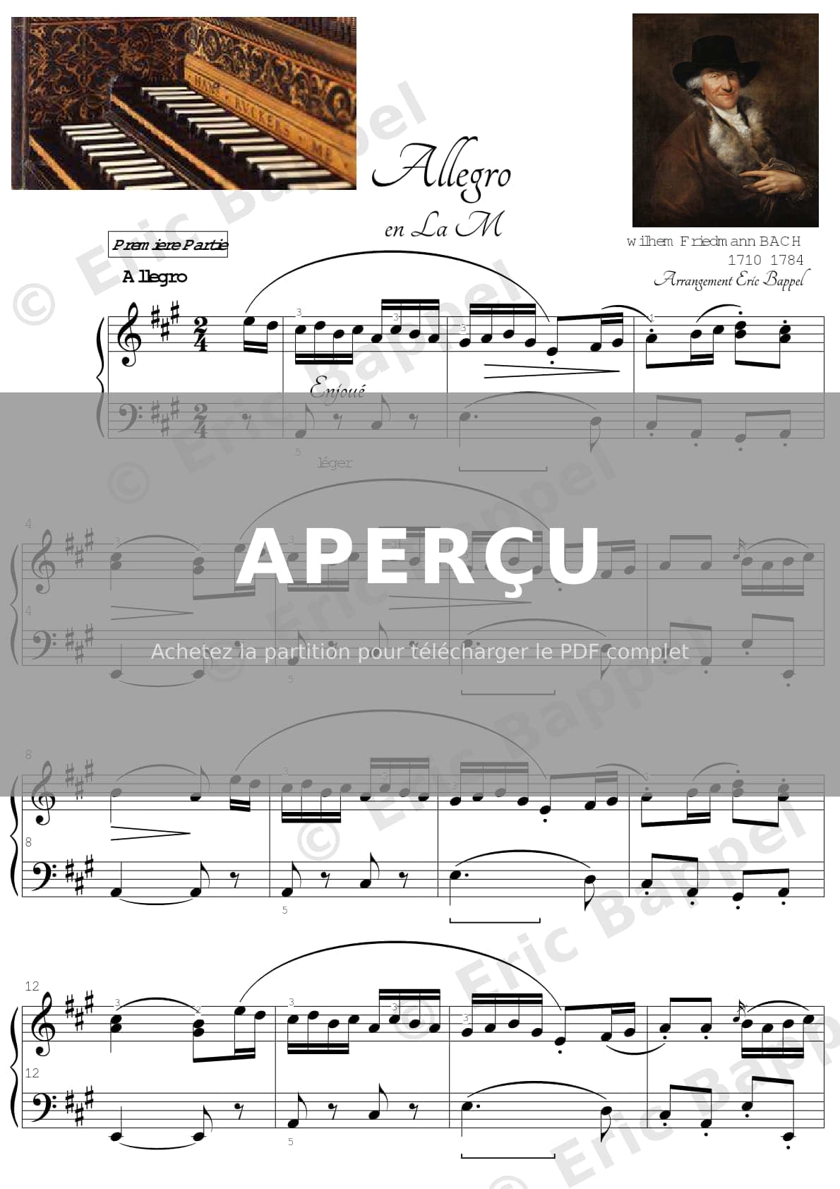 Allegro en La M — Extrait page 1 sur 5