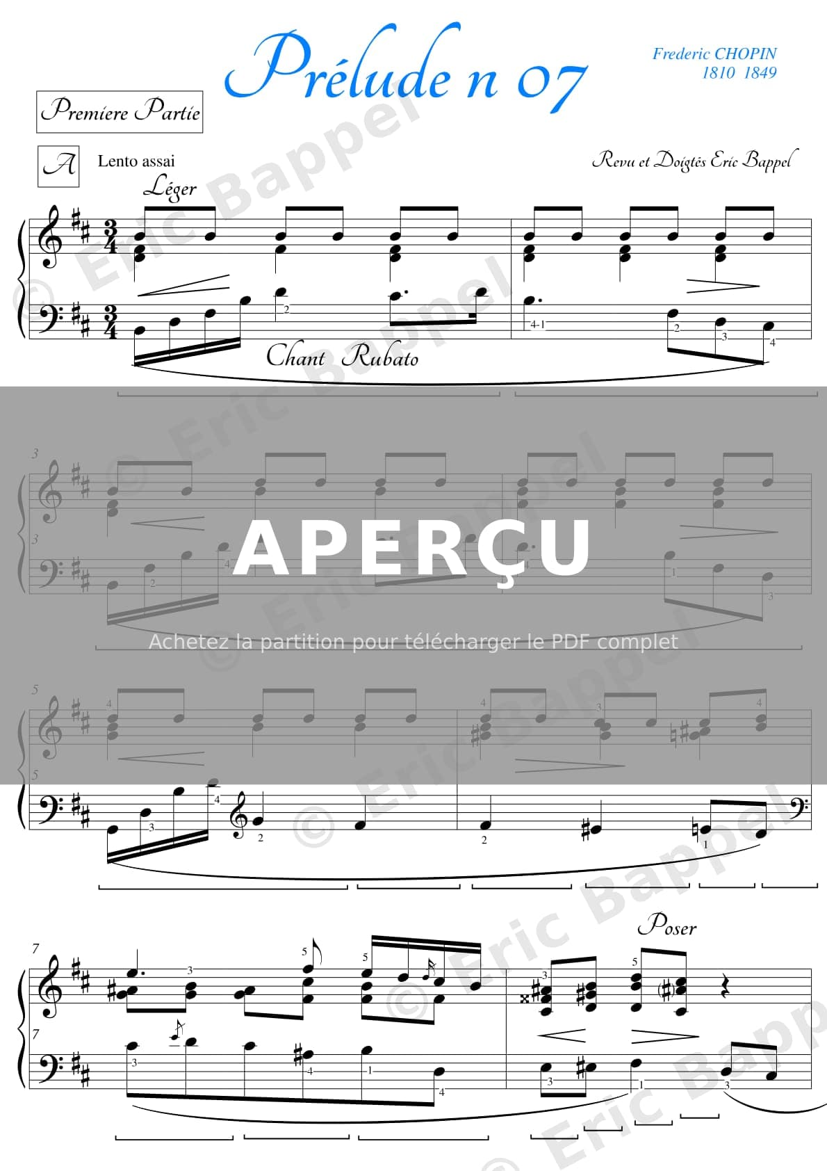 Prélude Op. 28 No. 6 en Si mineur, Lento assai — Extrait page 1 sur 4
