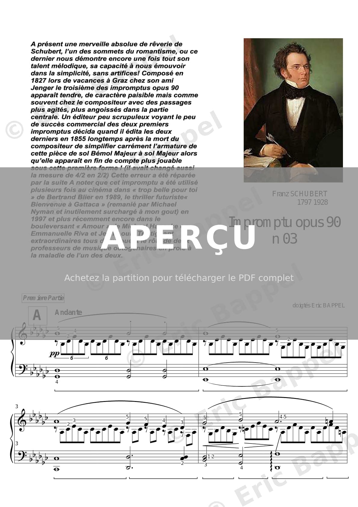 Impromptu, Op. 90 No. 3 en Sol bémol majeur (D 899) — Extrait page 1 sur 9