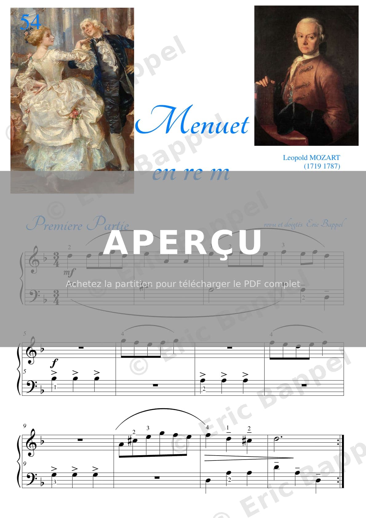 Menuet en Ré mineur — Extrait page 2 sur 4