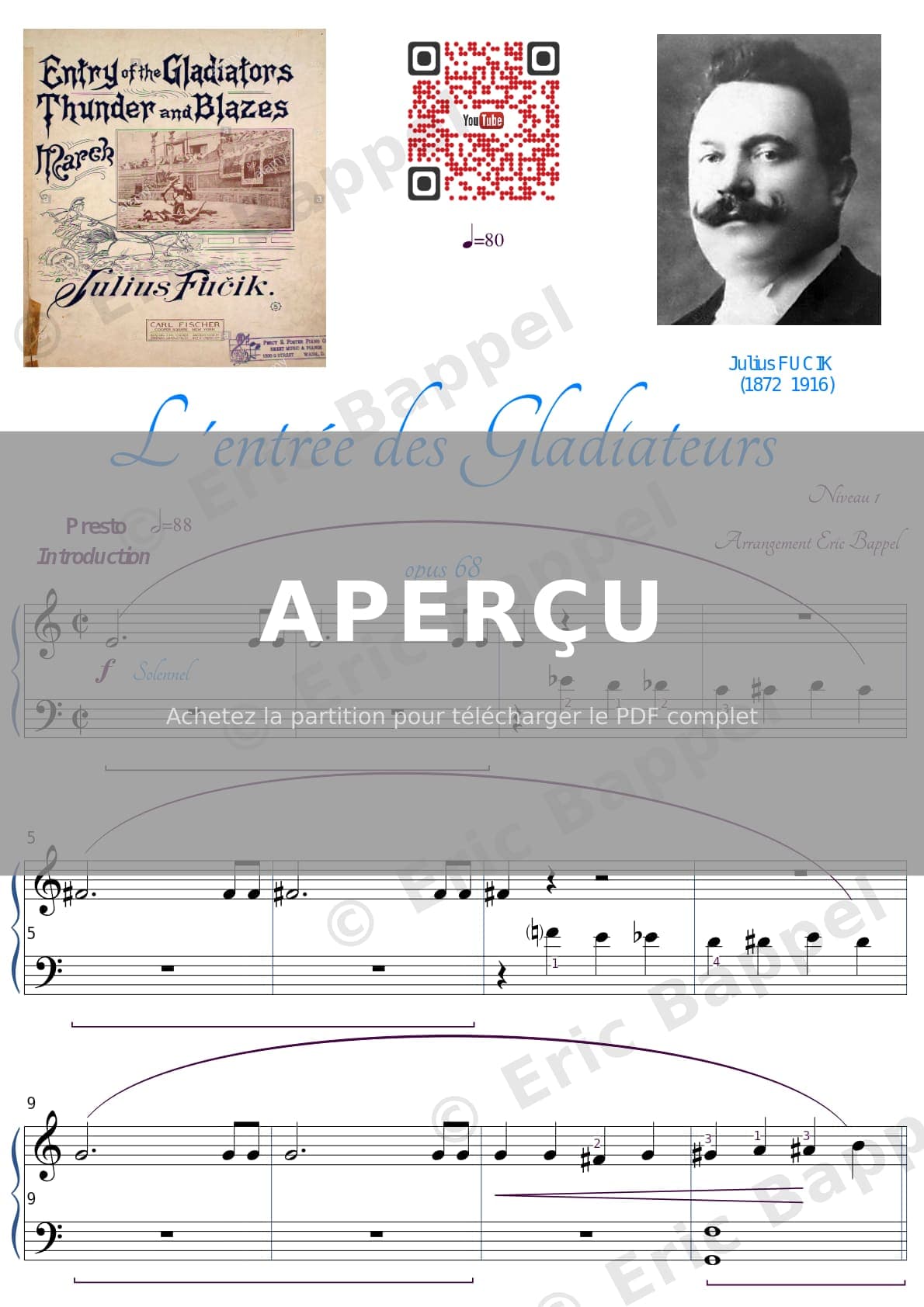 L'entrée des gladiateurs, Op. 68 — Extrait page 1 sur 3