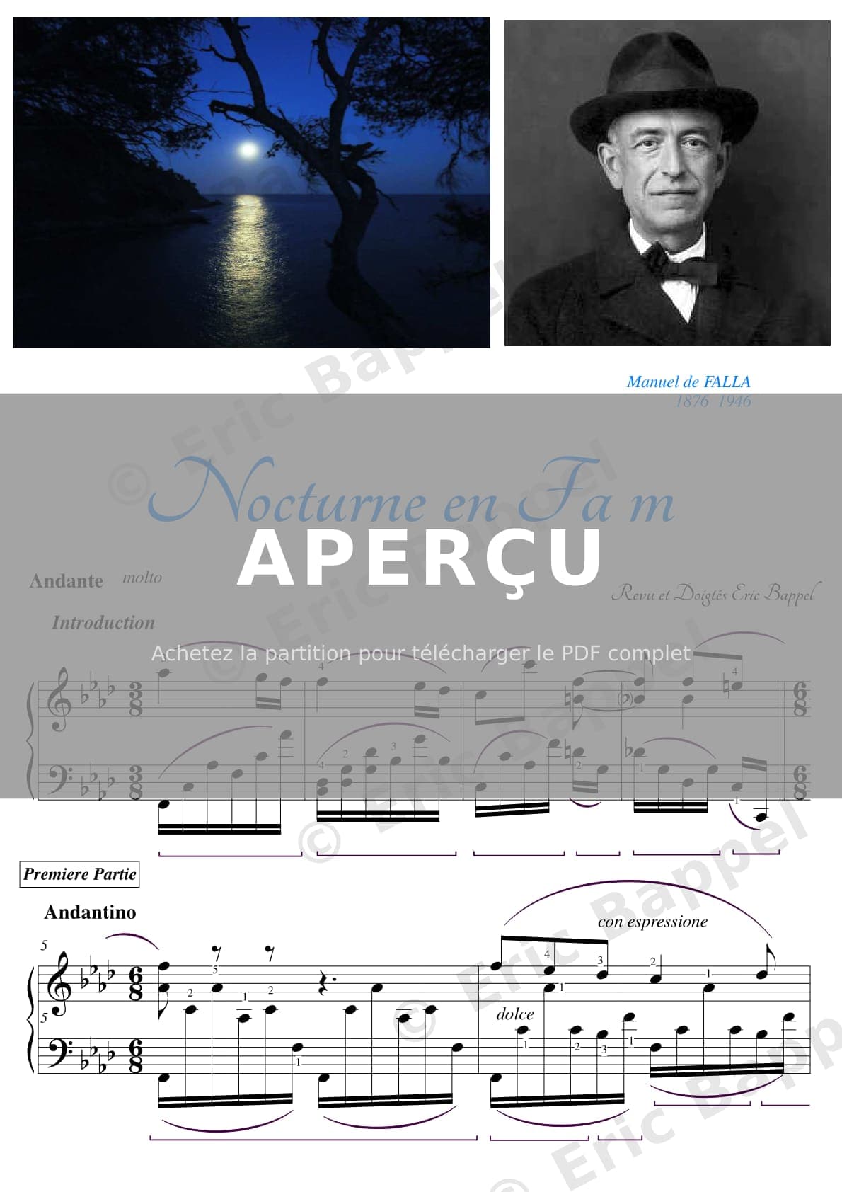 Nocturne en Fa mineur — Extrait page 1 sur 5