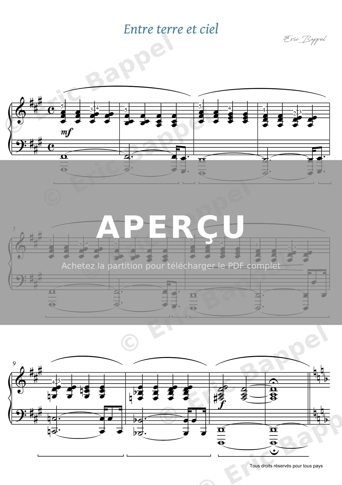 Entre terre et ciel — Extrait page 1 sur 20